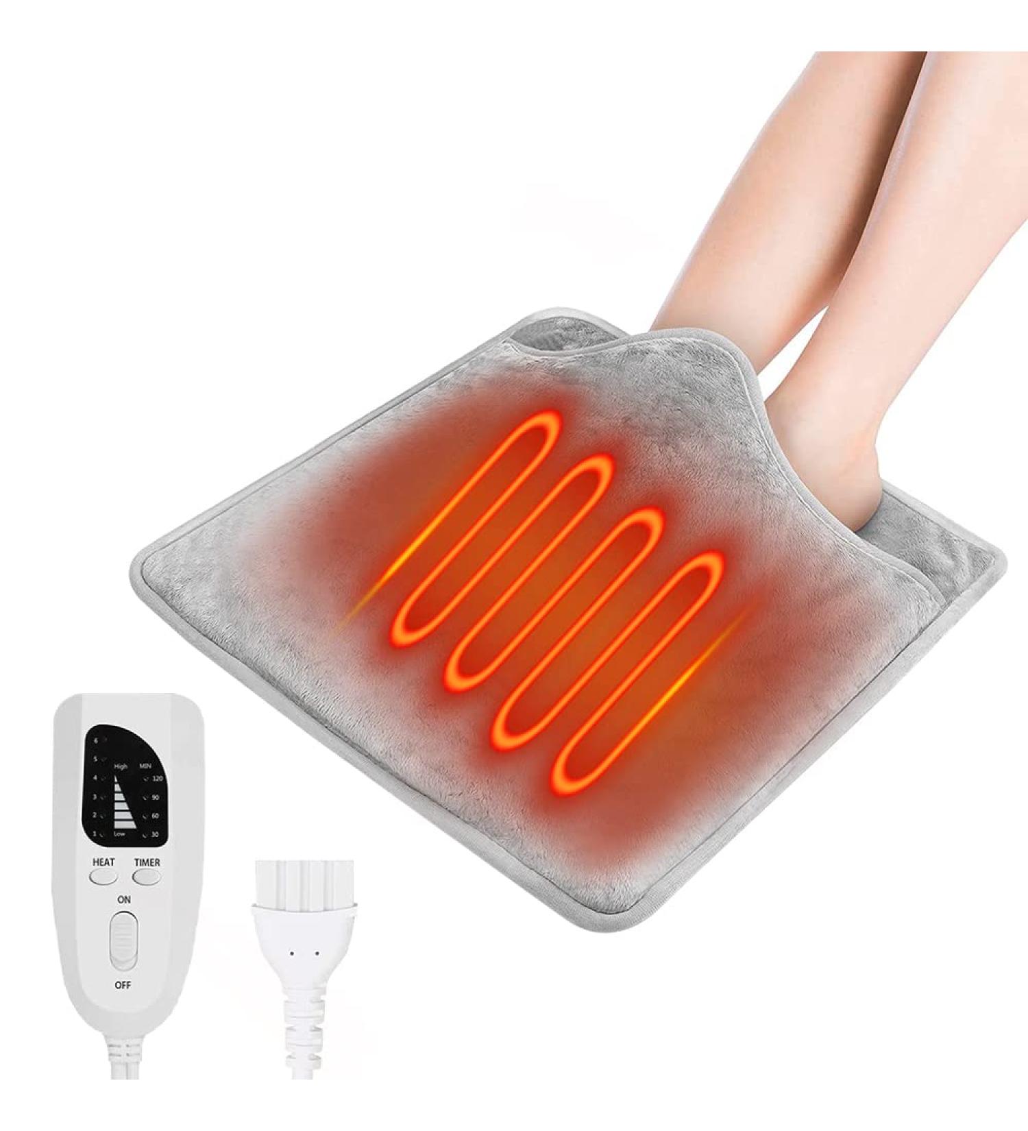 EBKCQ Electrical Foot Warmer - 6 Temperature Levels 4 Timing Functions Washable Heating Sock with Overheating Protection - Gray | International Shipping Available - Buy Online on GoSupps.com