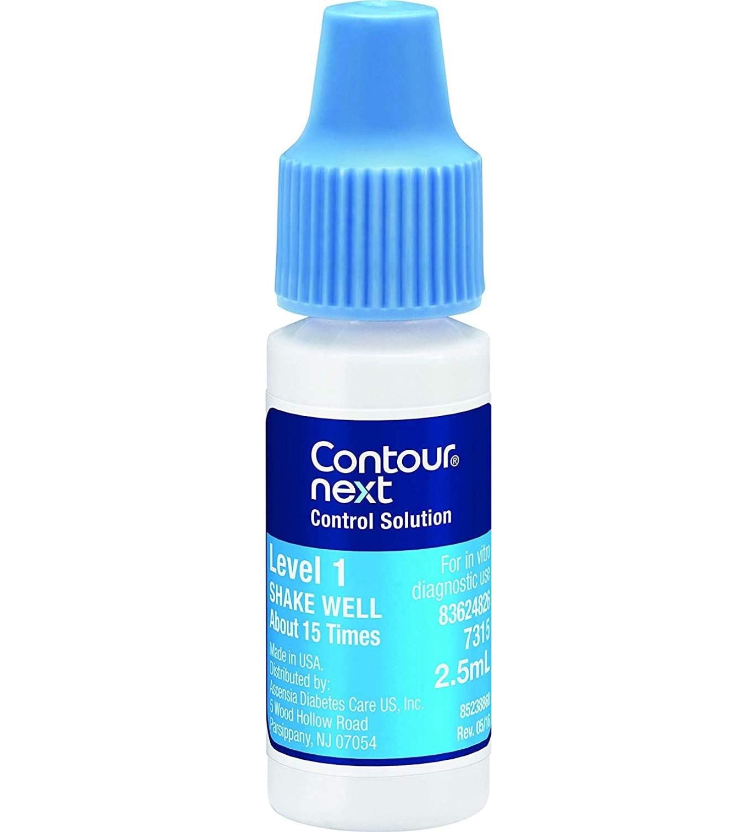 CONTOUR NEXT Control Solution Level 1 - 2.5mL Bottle for Glucose Test Meter - Buy Online on GoSupps.com