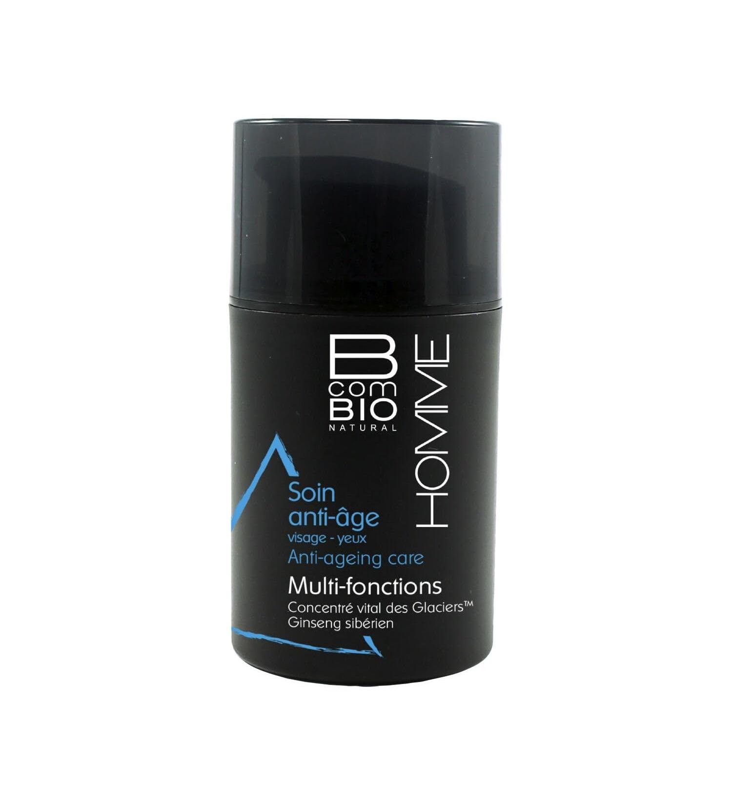BCOMBIO Soin Visage et Yeux Homme Anti- ge Multi-actions Bio Hydratation et Fermet (50mL) - Le Lot De 2