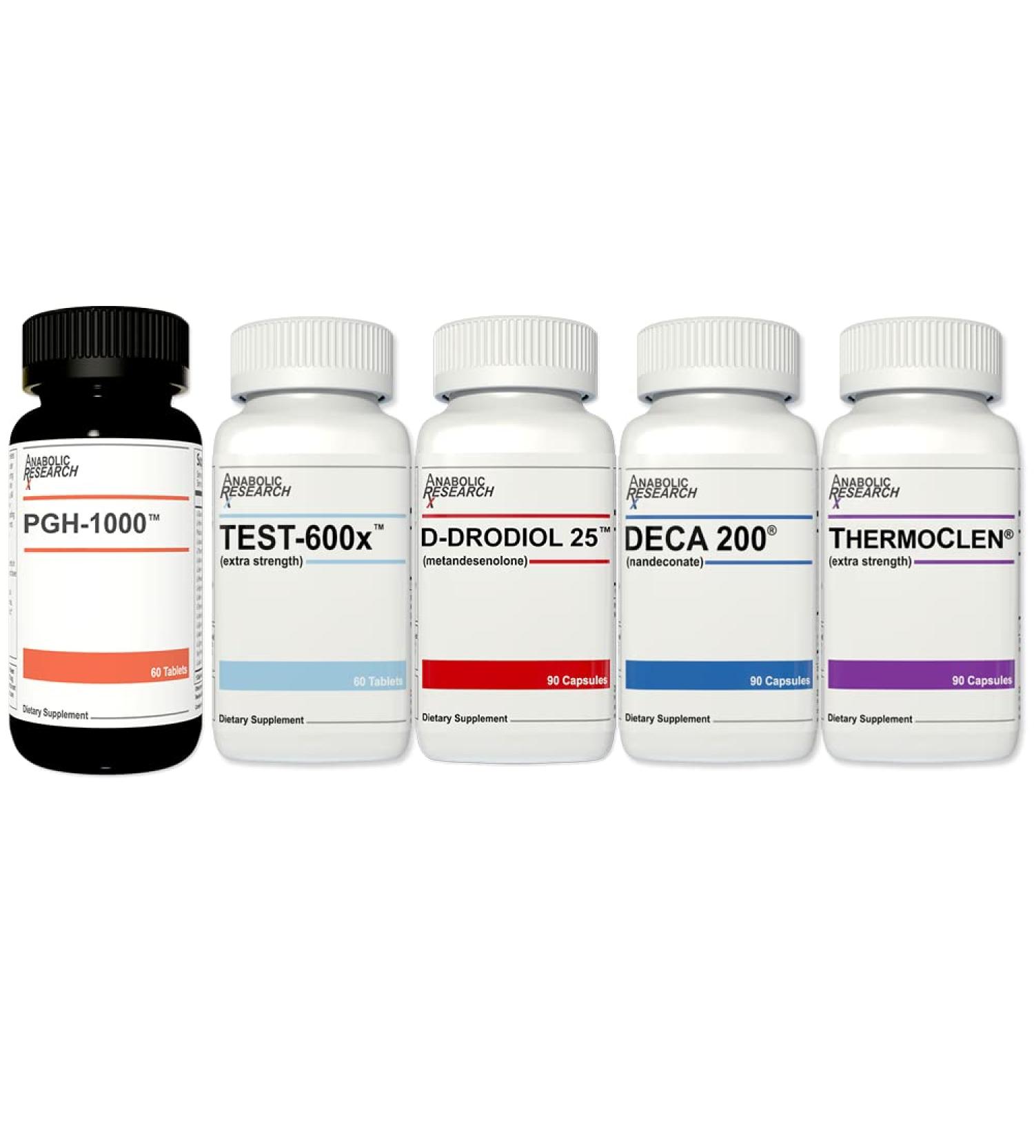 Growth Stack: PGH-1000 Test-600x Deca 200 D-Drodriol 25 Thermo Clen - 1 Month Supply | International Shipping Available - Buy Online on GoSupps.com