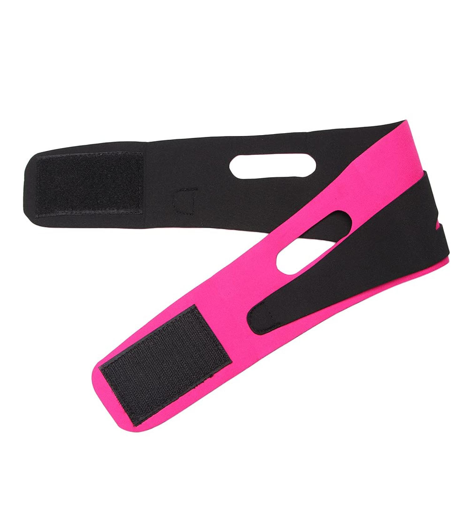Vctitil Women Pink Slimming Face Bandage - V-Shaped Lifting Wrinkle Removal & Double Chin Reduction Beauty Tool - Buy Online on GoSupps.com