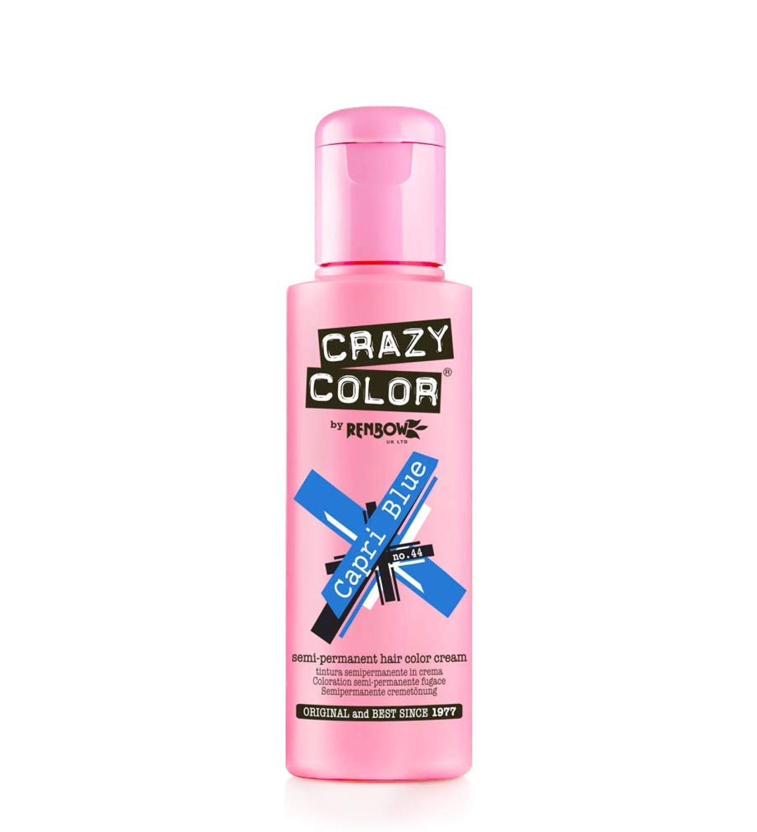 Buy 4 x Crazy Colour Semi Permanent Hair Dyes - Capri Blue & Gold Pink 100ml | International Shipping - Buy Online on GoSupps.com