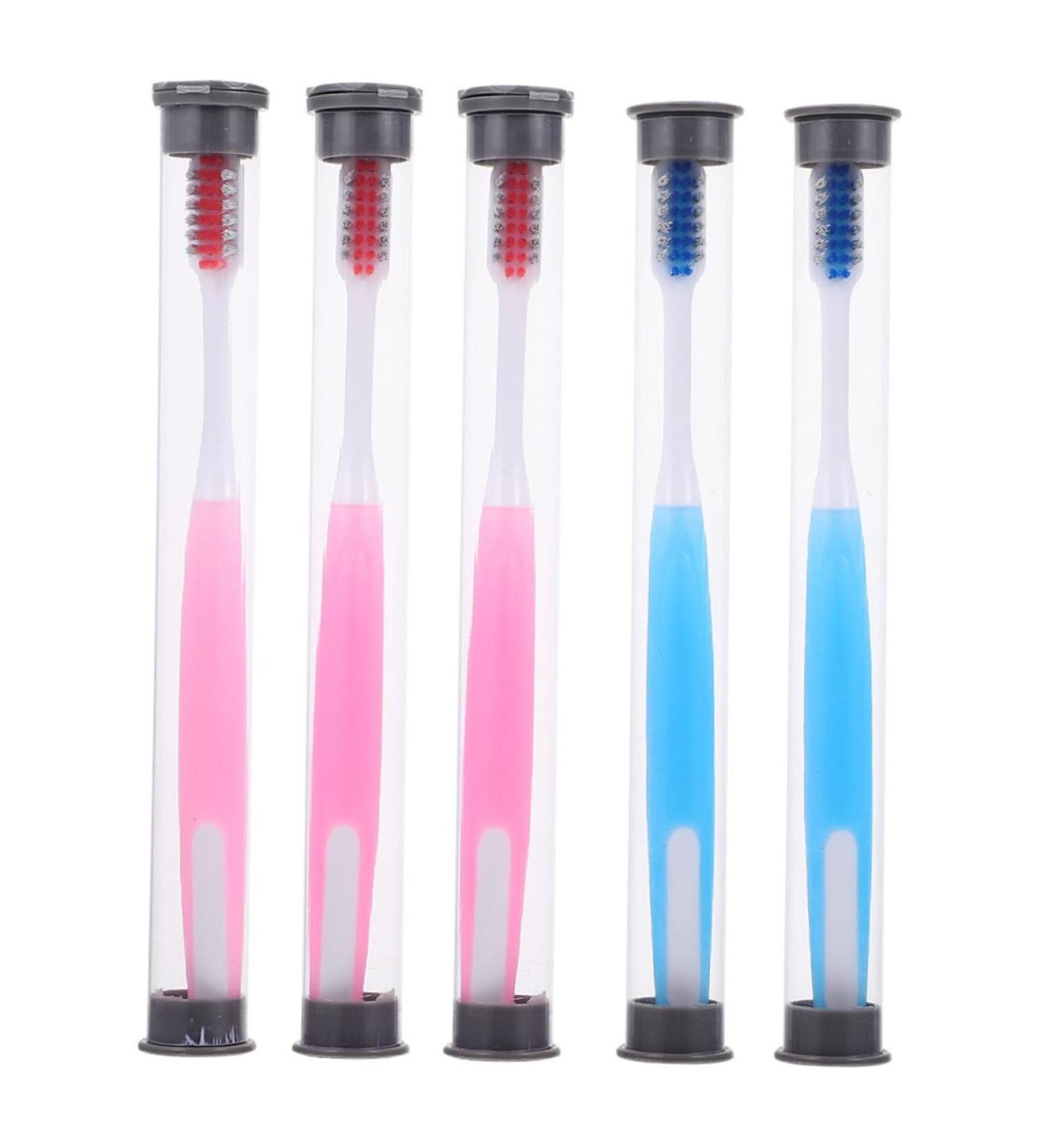 5th Small Head Soft Toothbrush - Sensitive & Super Soft Portable Travel Toothbrush with Wear-Resistant Steel Struts - Buy Online on GoSupps.com