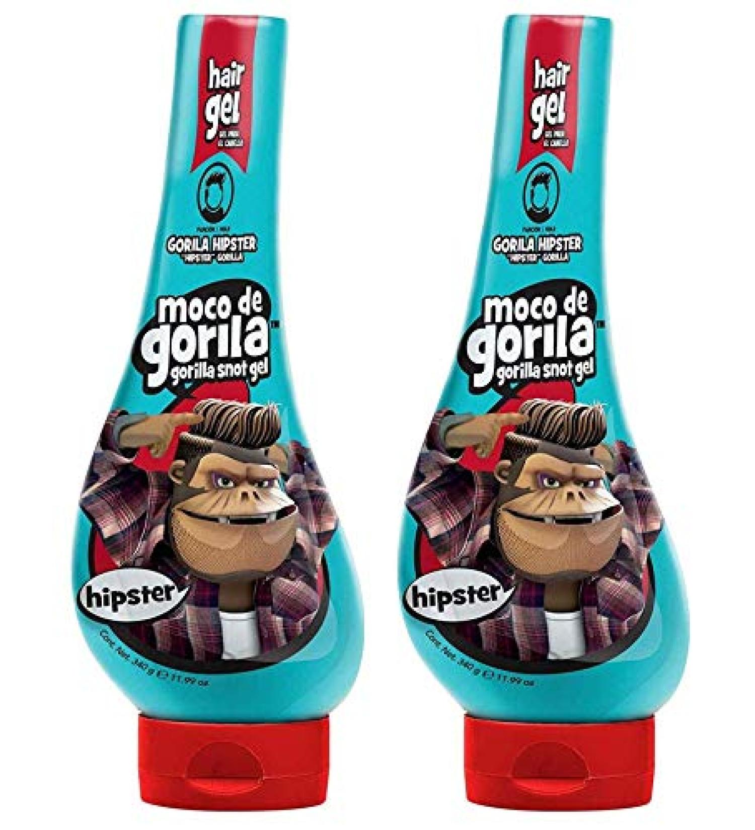 Moco de Gorila Hipster Hair Gel | Trendy Hair Styling Gel with Long-lasting Hold Gorilla Snot Gel is the Ultimate Hair Gel to create any Hipster Mainstream Hairstyle 11.9 oz Squizz Bottle (2 PACK)