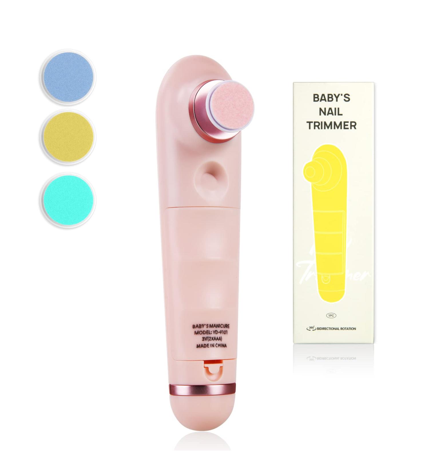Vicloon 4-in-1 Electric Baby Nail Trimmer Kit - Pink | Safe Manicure Set for Newborns & Toddlers - Buy Online on GoSupps.com