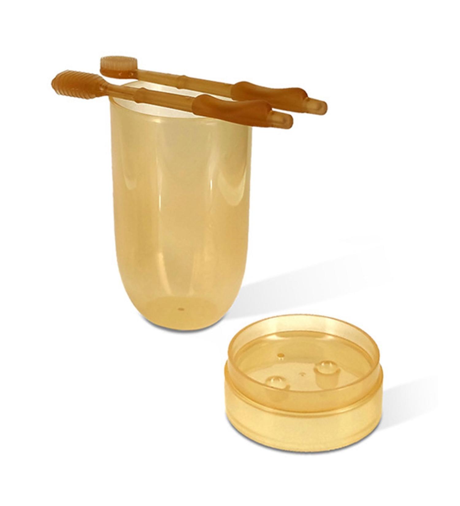 Nycemakeup 2-Piece Child Care Toothbrush Set | Silicone Tongue Brush for 0-18 Months | Toddler Cleaning Brush & Health Tongue Cleaner - Buy Online on GoSupps.com