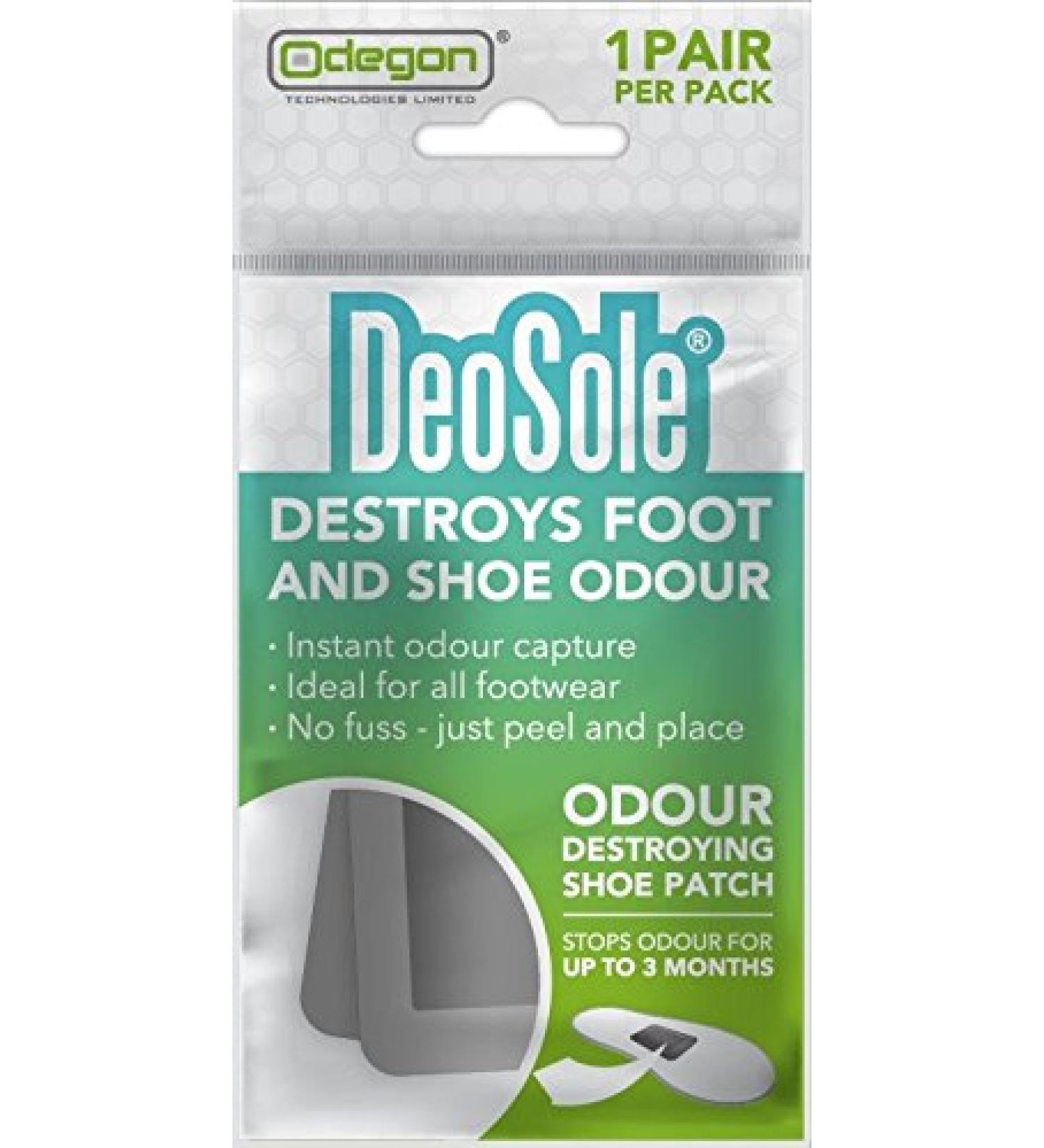 Deosole Shoe Patch Destroys Foot and Shoe Odour 1 Pack - Buy Online on GoSupps.com