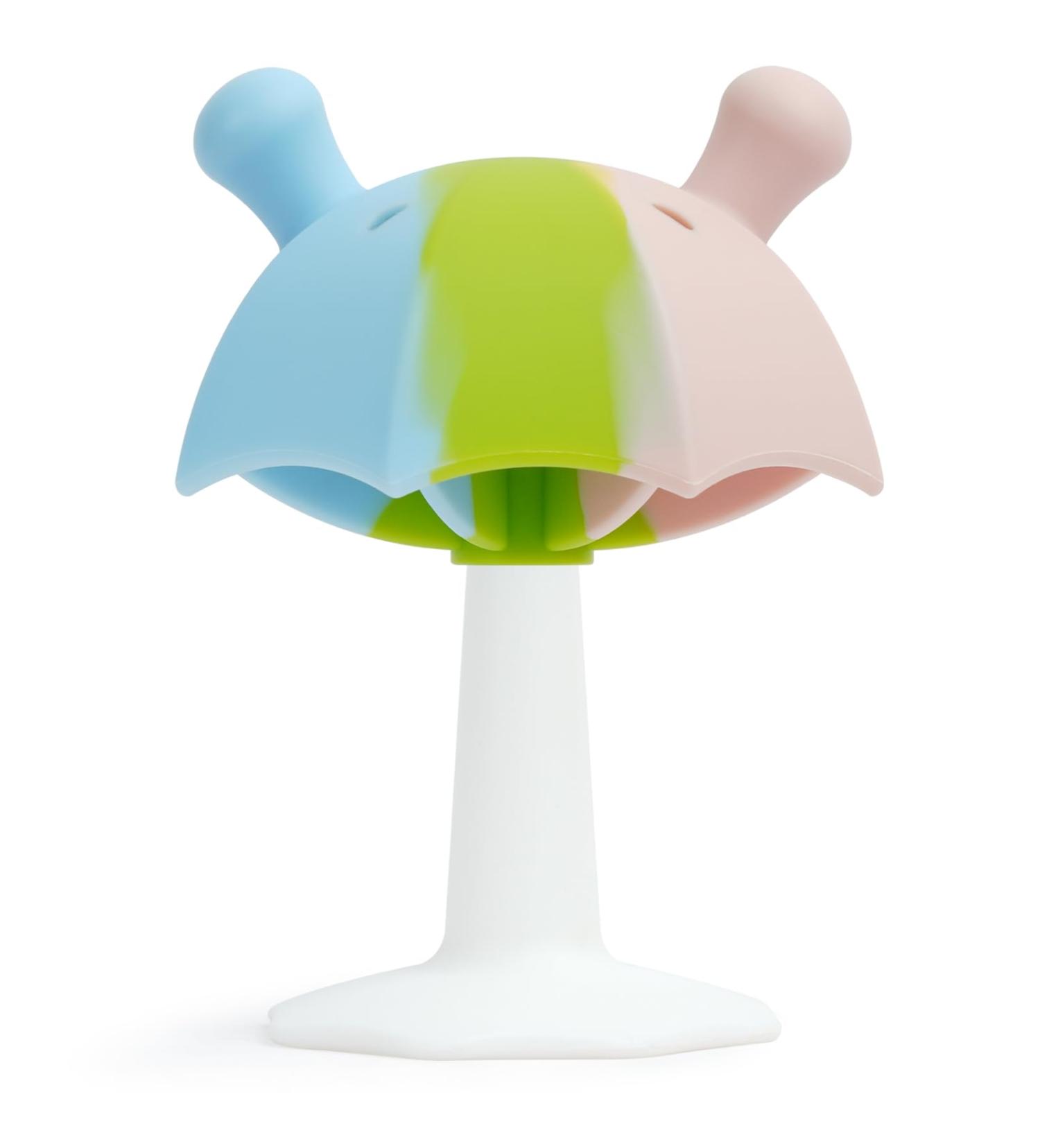 Buy BPA Free Multi-Colored Umbrella Bite Ring for Babies - Suction Foot Teething Toy for Boys & Girls - Buy Online on GoSupps.com