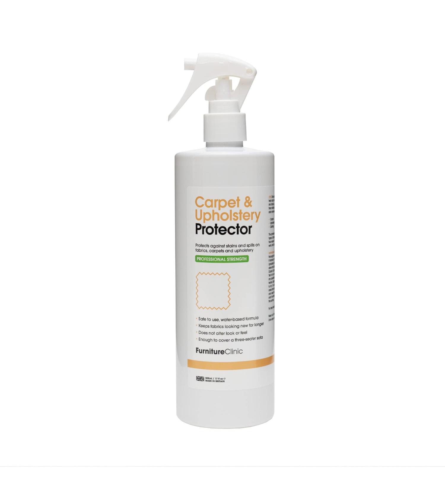 Furniture Clinic 500ml Carpet & Upholstery Protector Spray | Repels Stains & Water | Fabric Protector for Sofas, Carpets, Car Seats, Shoes - Buy Online on GoSupps.com