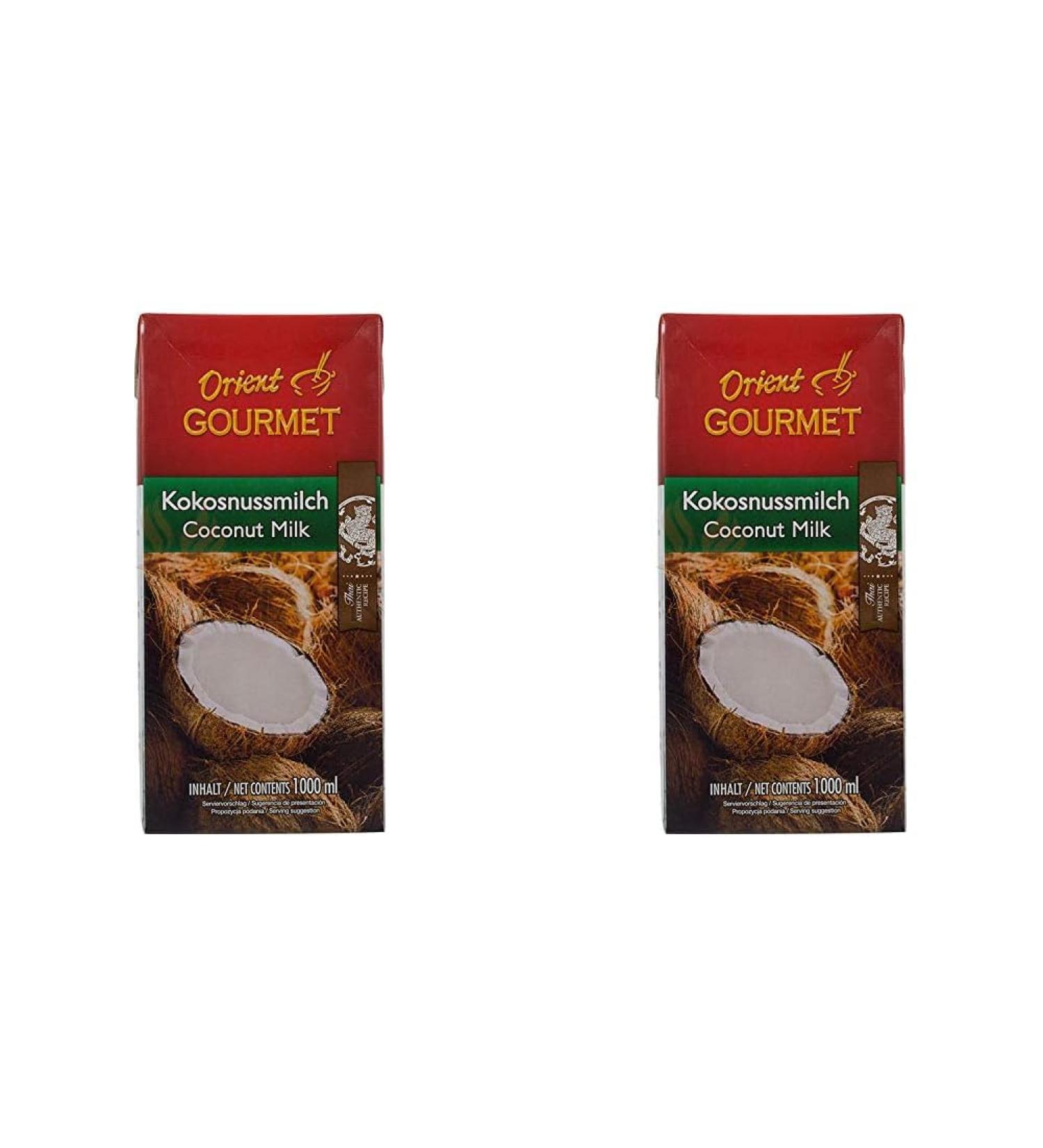 Orient gourmet coconut milk - creamy milk with typical coconut taste - authentic Thai cuisine - 1 x 1000 ml (pack with 2) 1 1 l (2 Pack)