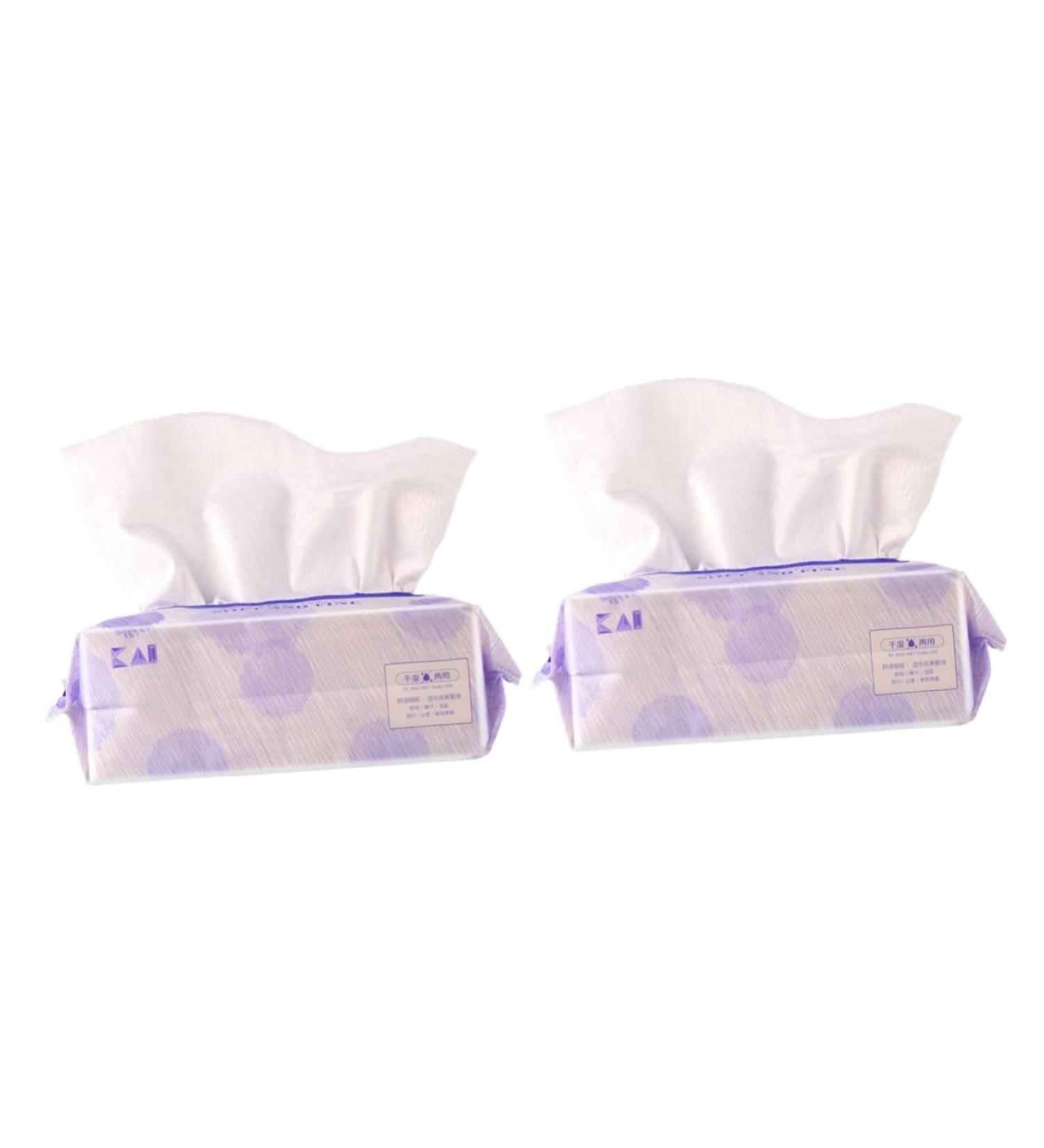 DOITOOL 2 Packs 100pcs Face Wash Towels - Soft Cotton Facial Cleaning Cloths for Exfoliating - Buy Internationally - Buy Online on GoSupps.com