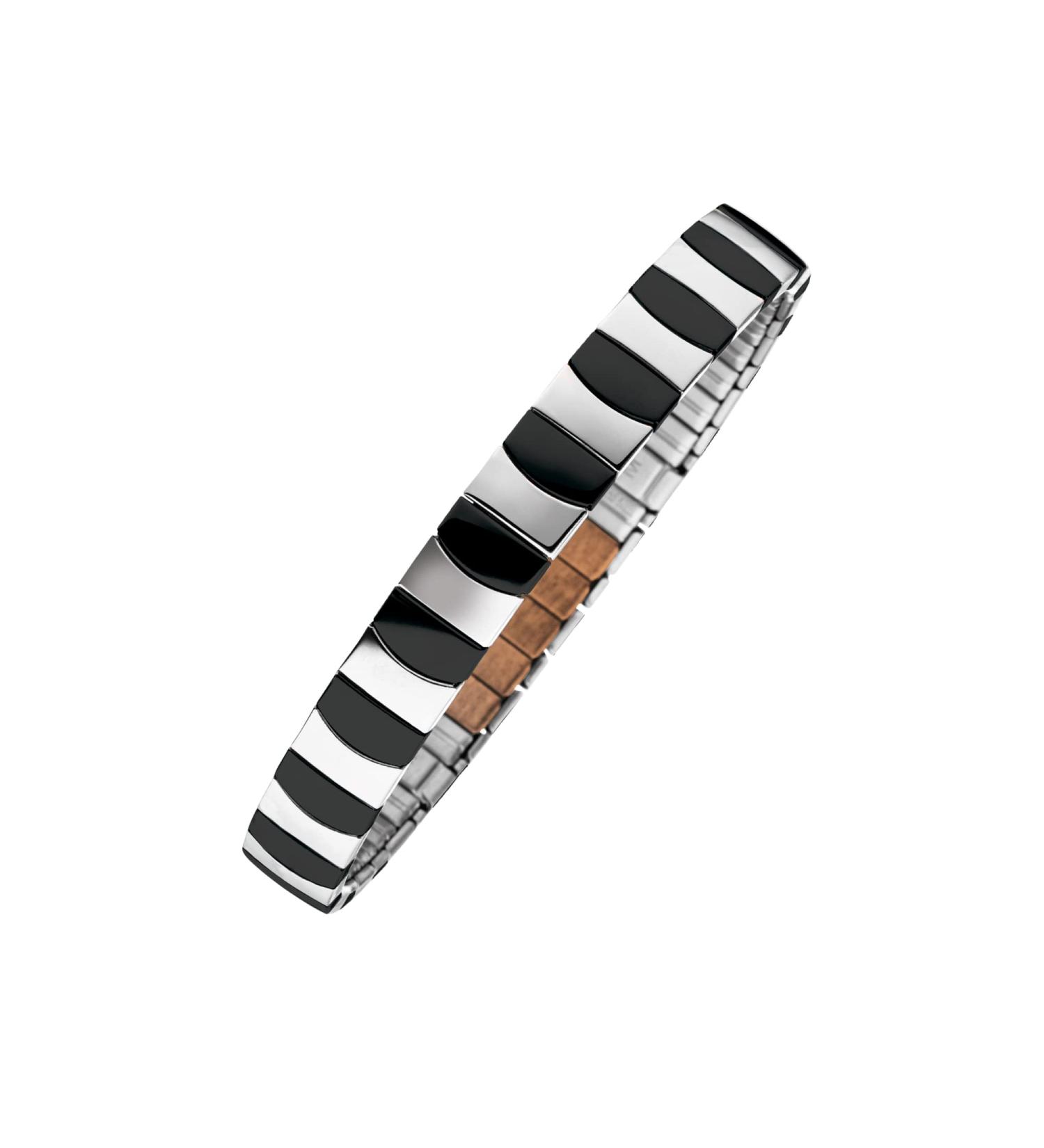 Shop Magnetix Wellness Flexi Magnet Lighting Bond Classix I Magnetic Jewelry - Black/Silver High-Glossy Perfect Fit for Swollen Wrists XXL - Buy Online on GoSupps.com