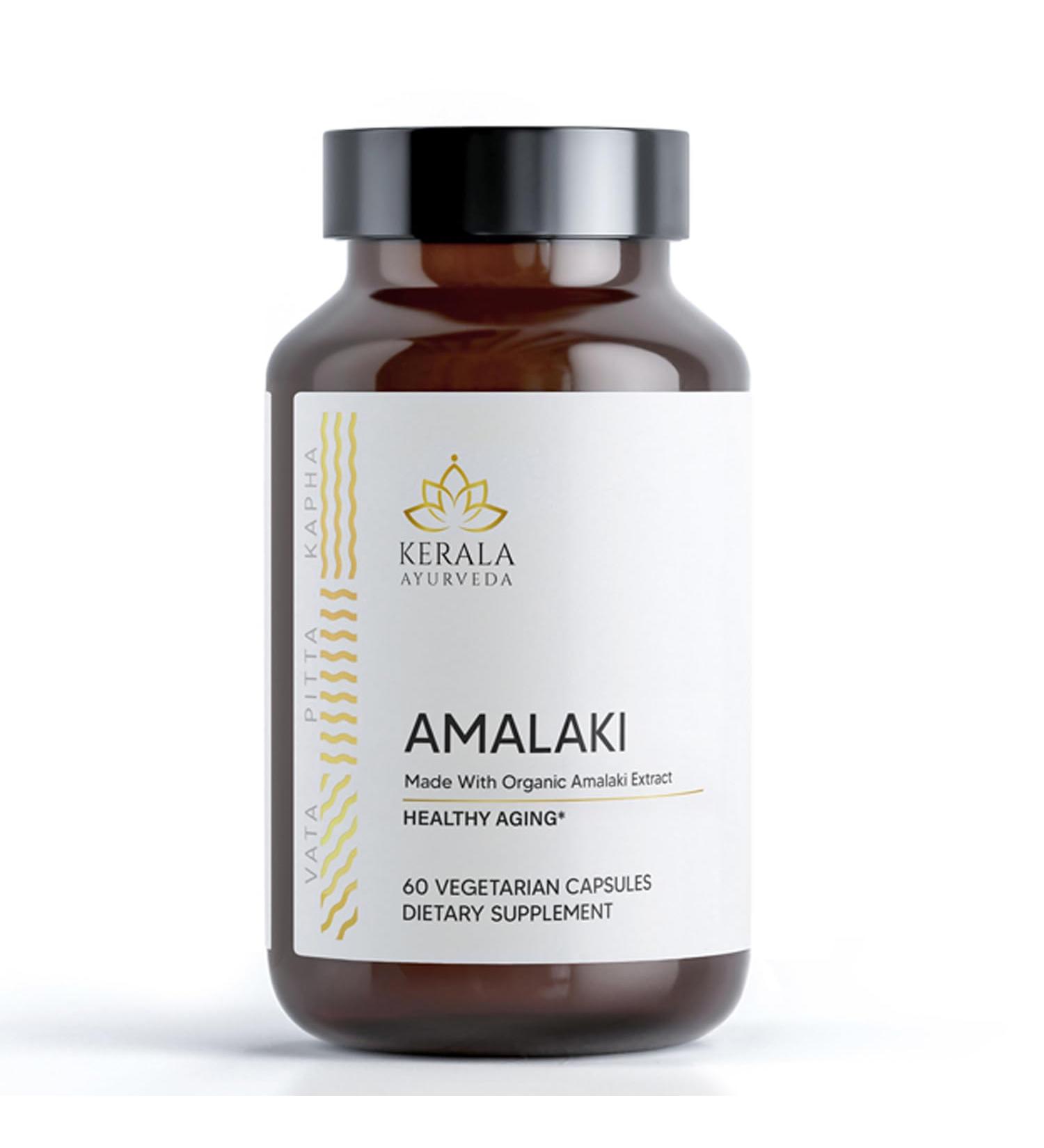 Kerala Ayurveda Amalaki Capsules - 60 Tablets | Antioxidant Supplement for Digestive & Skin Health | Immunity Booster | Gluten Free Dietary Supplement - Buy Online on GoSupps.com