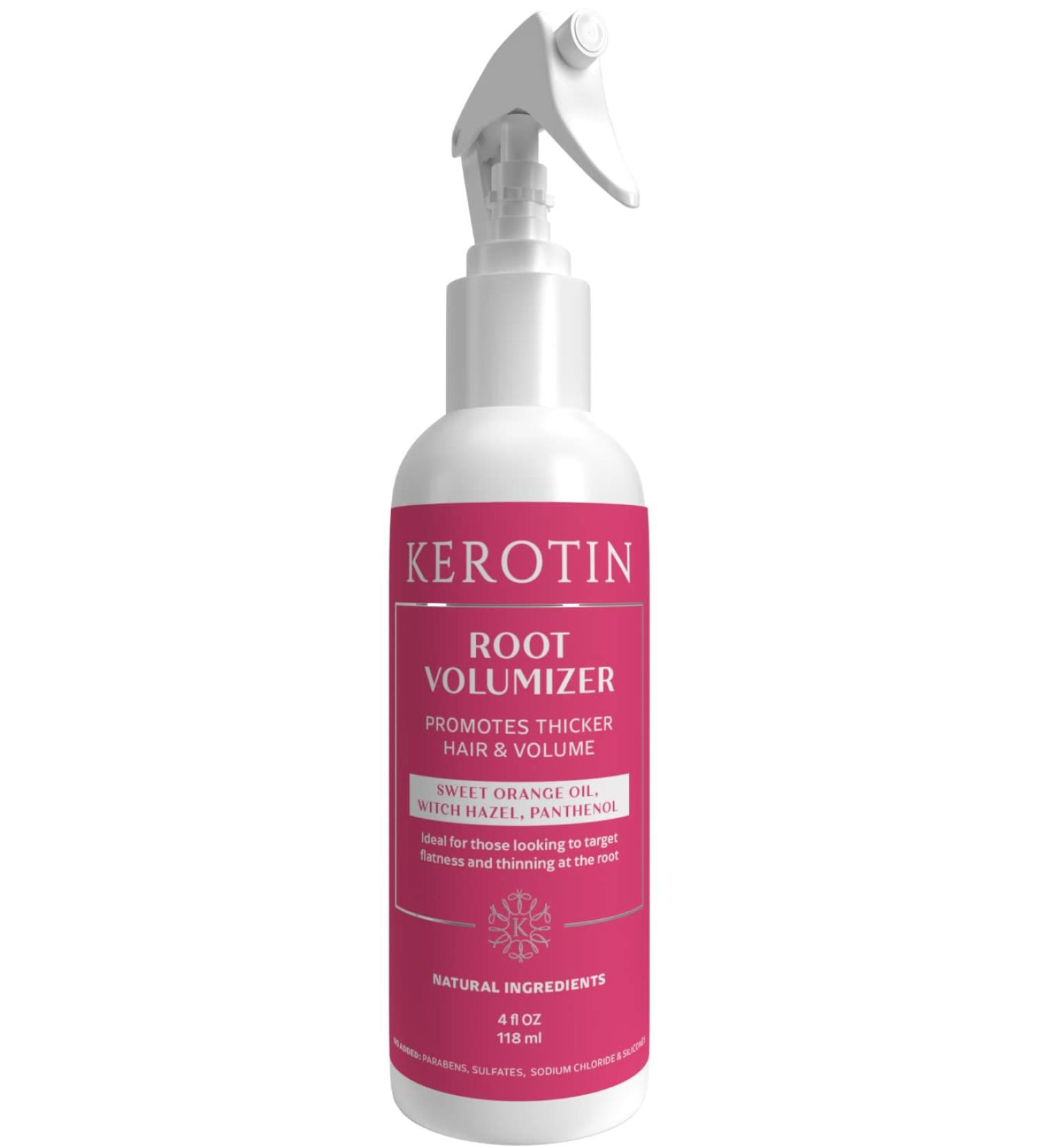 Kerotin Root Volumizer Spray. Hair Thickener and Anti-Thinning Root Lift Spray - Styling and Repair Spray to Boost Hair Thickness. Free of Artificial Fragrance  Sulfate  and Alcohol - Made in the USA - Buy Online on GoSupps.com
