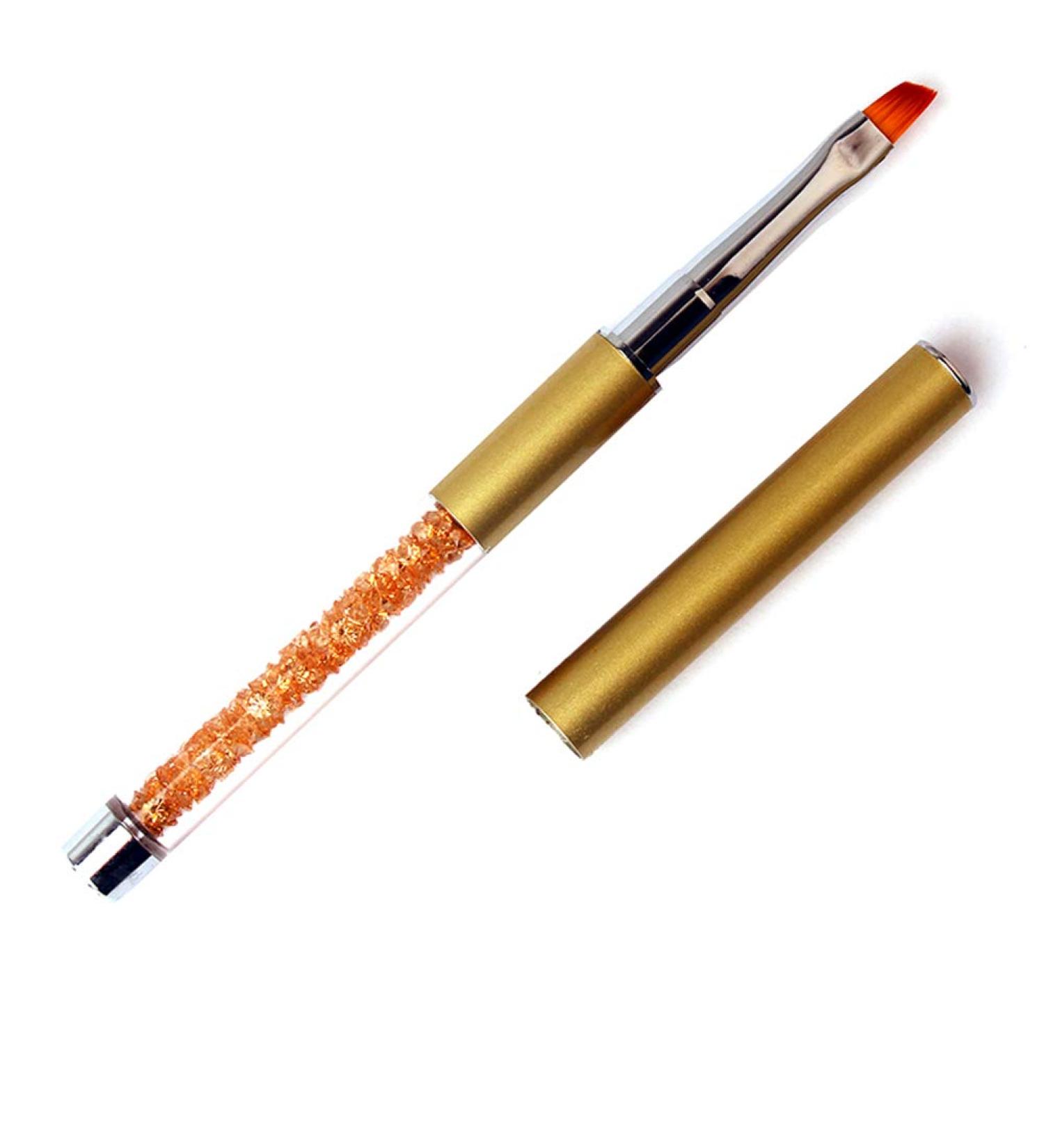 WOKOTO Nail Art Flat Painting Brush - Acrylic Handle for Gel Nails - Salon Quality Polish Tool - Buy Online on GoSupps.com