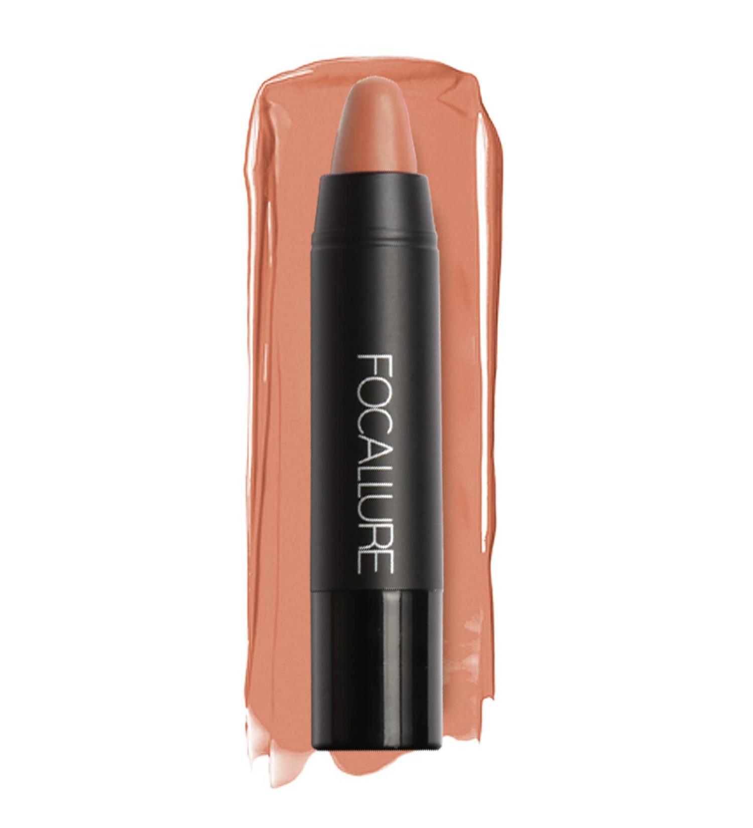 FOCALLURE Ultra Chic Matte Lipstick Long Lasting Waterproof Lip Crayon in Nude Desert Shade - Buy Online on GoSupps.com