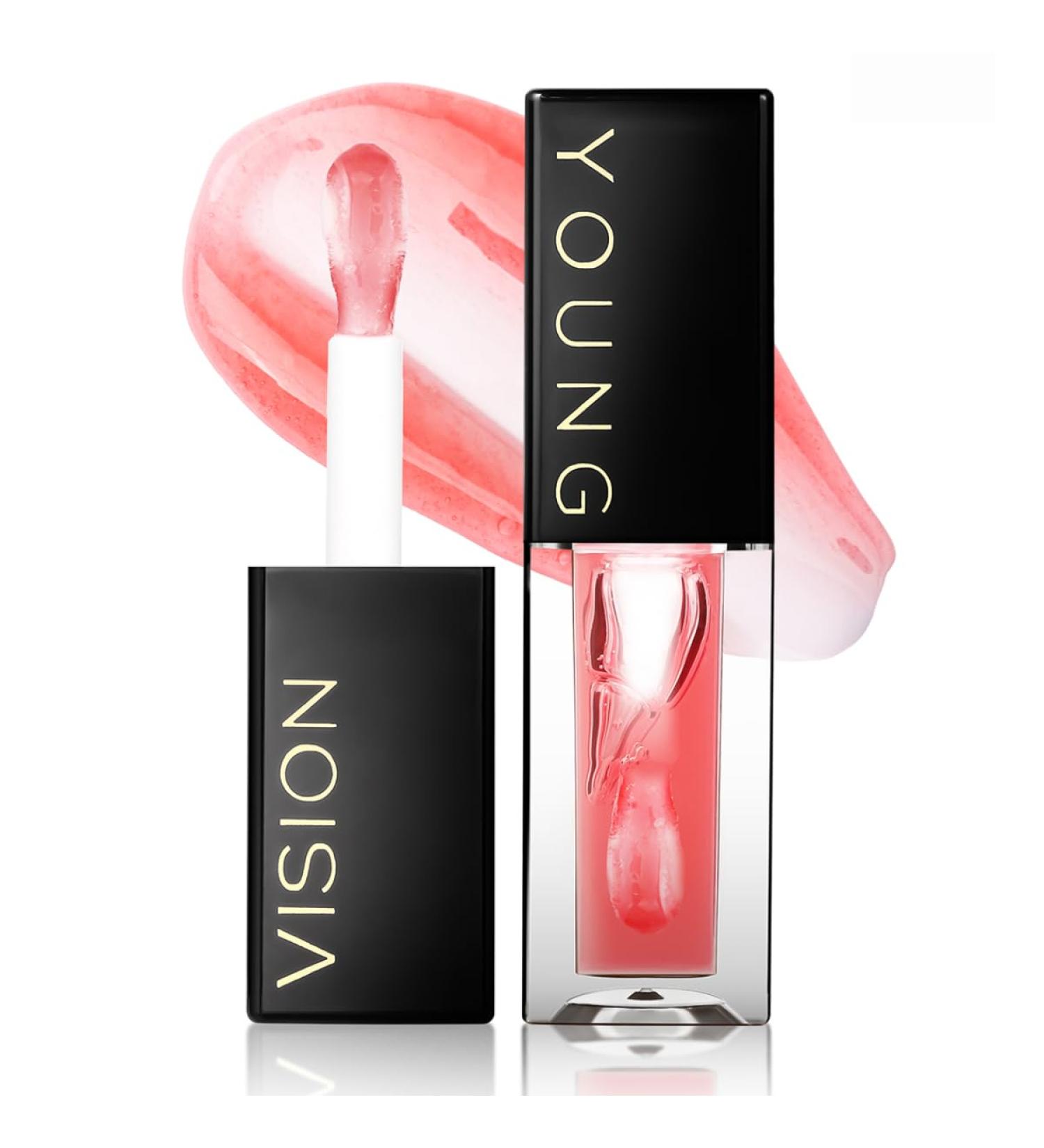YOUNG VISION Lip Glow Oil - Nourishing Lip Gloss with Jojoba Seed Oil for Moisturizing & Plumping International Shipping Available - Buy Online on GoSupps.com