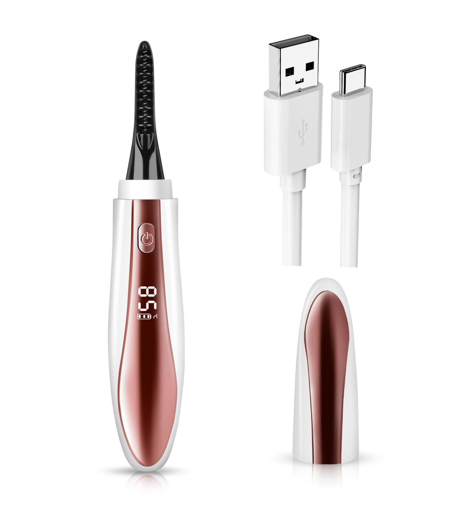 Buy Heated Eyelash Curler - Instant Lift & Curl 4 Heat Settings LED Display Rechargeable for All Eyelash Types - International Shipping - Buy Online on GoSupps.com