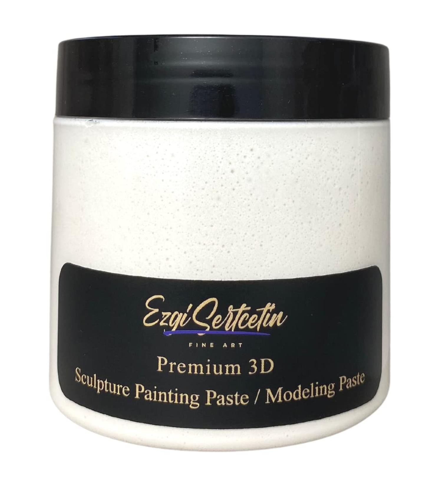 3D Sculpture Painting Paste 6 oz (Metallic White) - Ready to Use Decorative Plaster for Artwork, Stencil, Flowers, Art Relief - Buy Online on GoSupps.com