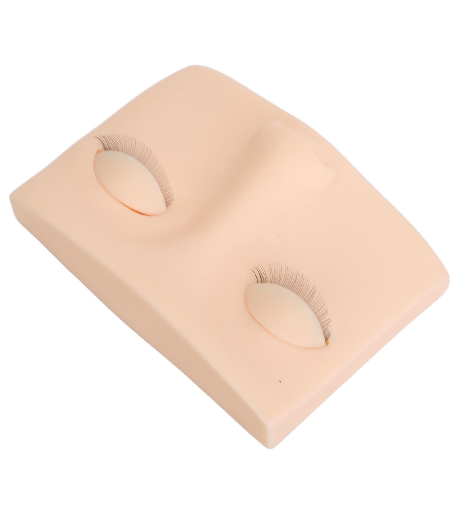 Eyelash Manikin Head Wide Application Eyelash Manikin Head Half Head Design Portable Washable with 3 Pairs Replacement Eyes for Home (Pink) - Buy Online on GoSupps.com