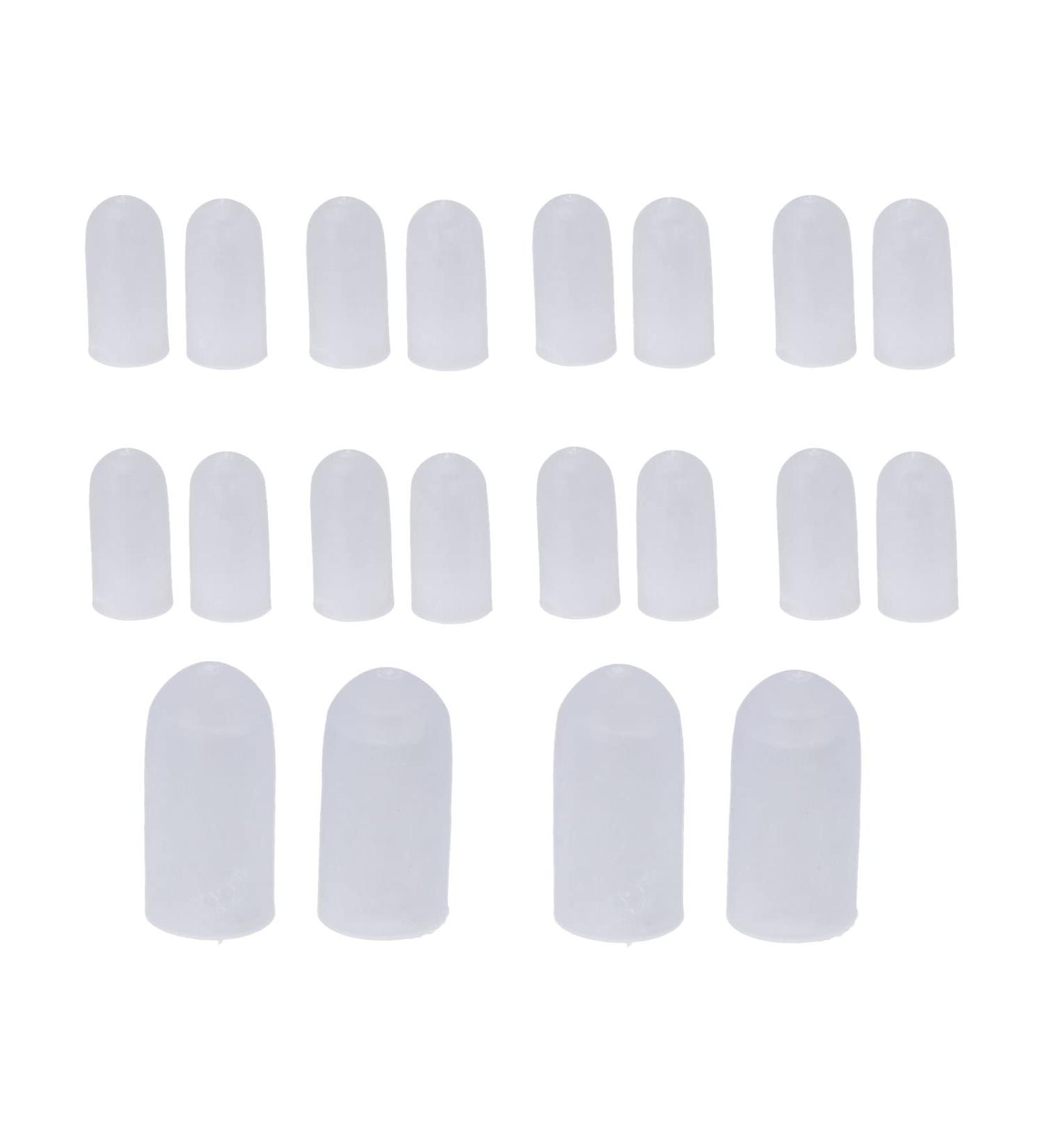 10 Pairs Silicone Toe Protector Caps - Pain Relief for Ingrown Toenails Calluses & Corns - Large Size - White - Buy Online on GoSupps.com