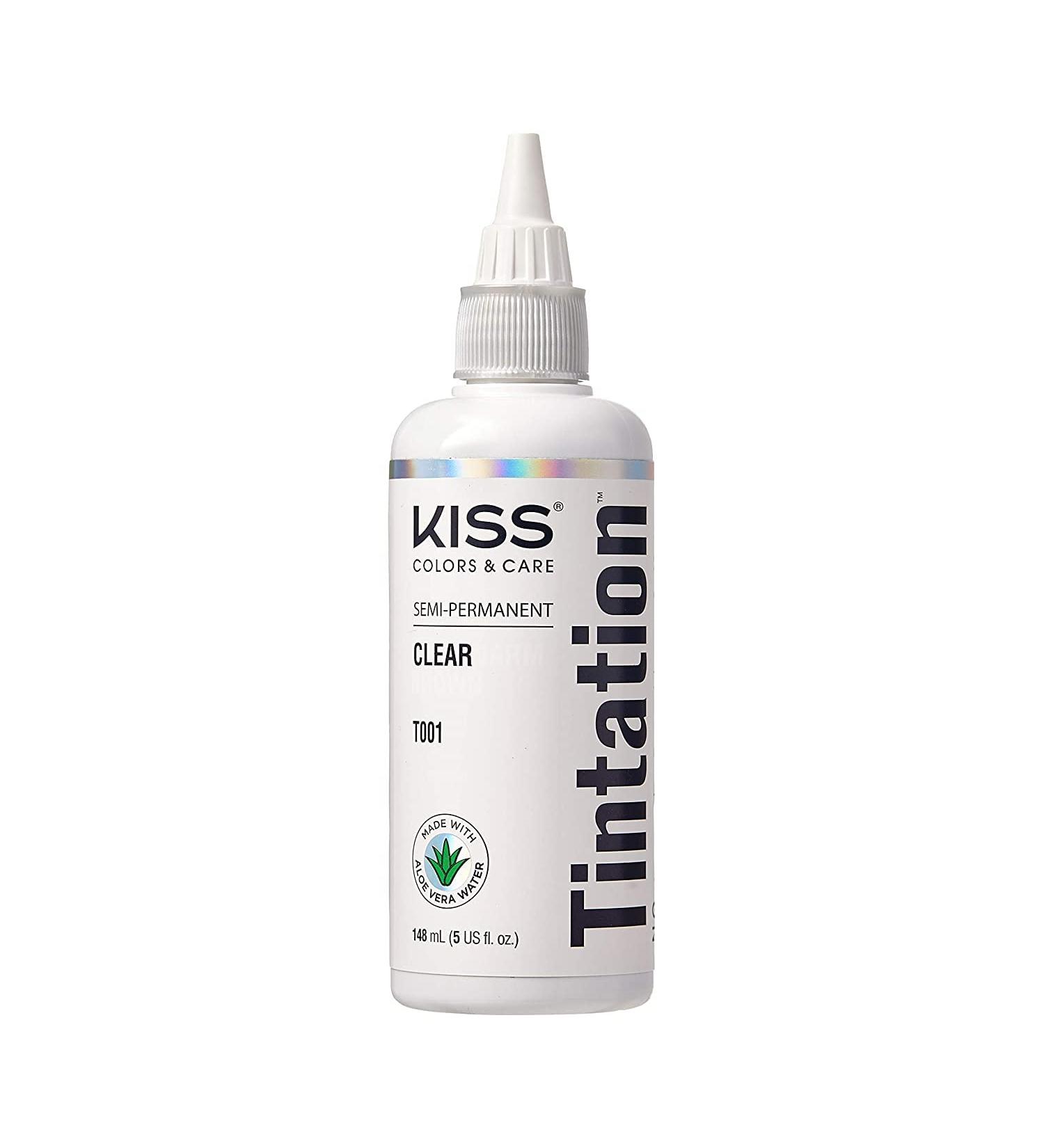 Kiss Tintation Semi Permanent Hair Colour With Argan Oil Aloe Vera - Clear T001 - Buy Online on GoSupps.com