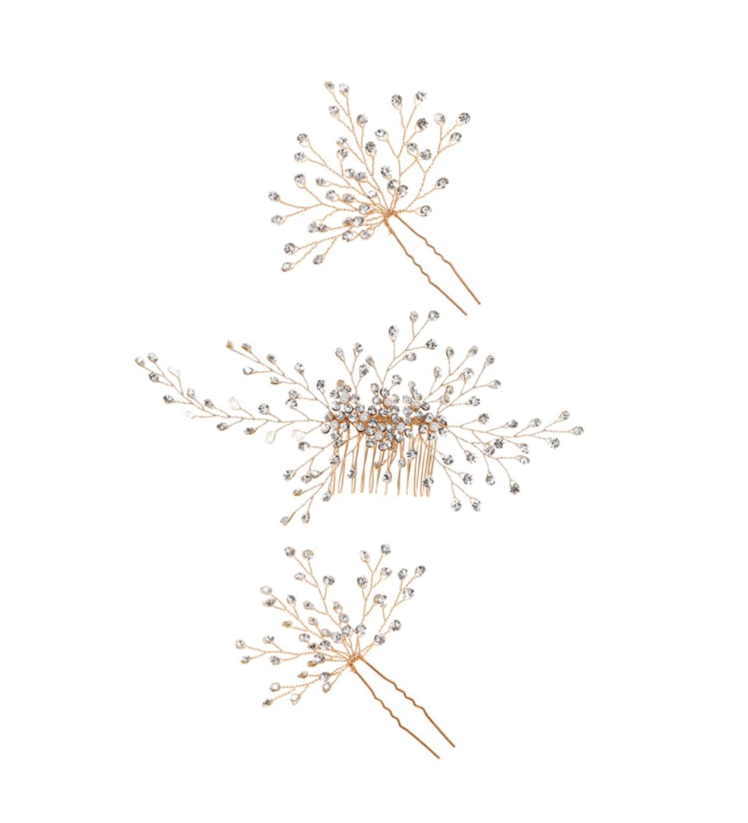 Angoily 1 Set Bridal Headwear Pearl Hair Clip Wedding Hair Side Comb Bridal Hair for Wedding Pearl Decor Wedding Decoration European and American Rhinestones Hair Comb Bride - Buy Online on GoSupps.com