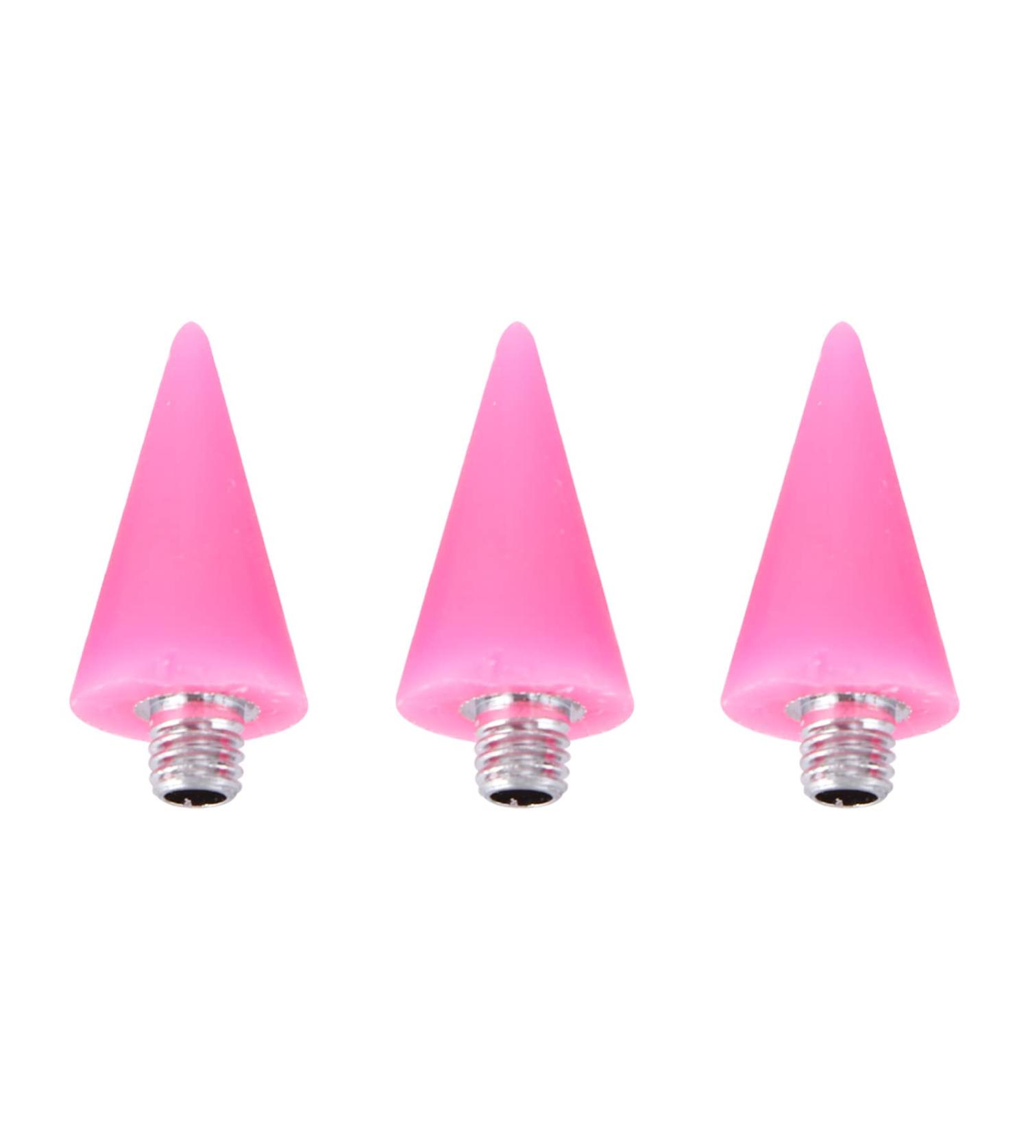 SOLUSTRE 3pcs Nail Rhinestone Picker Wax Tip Dotting Pen Replacement Heads - Pink - Buy Online on GoSupps.com