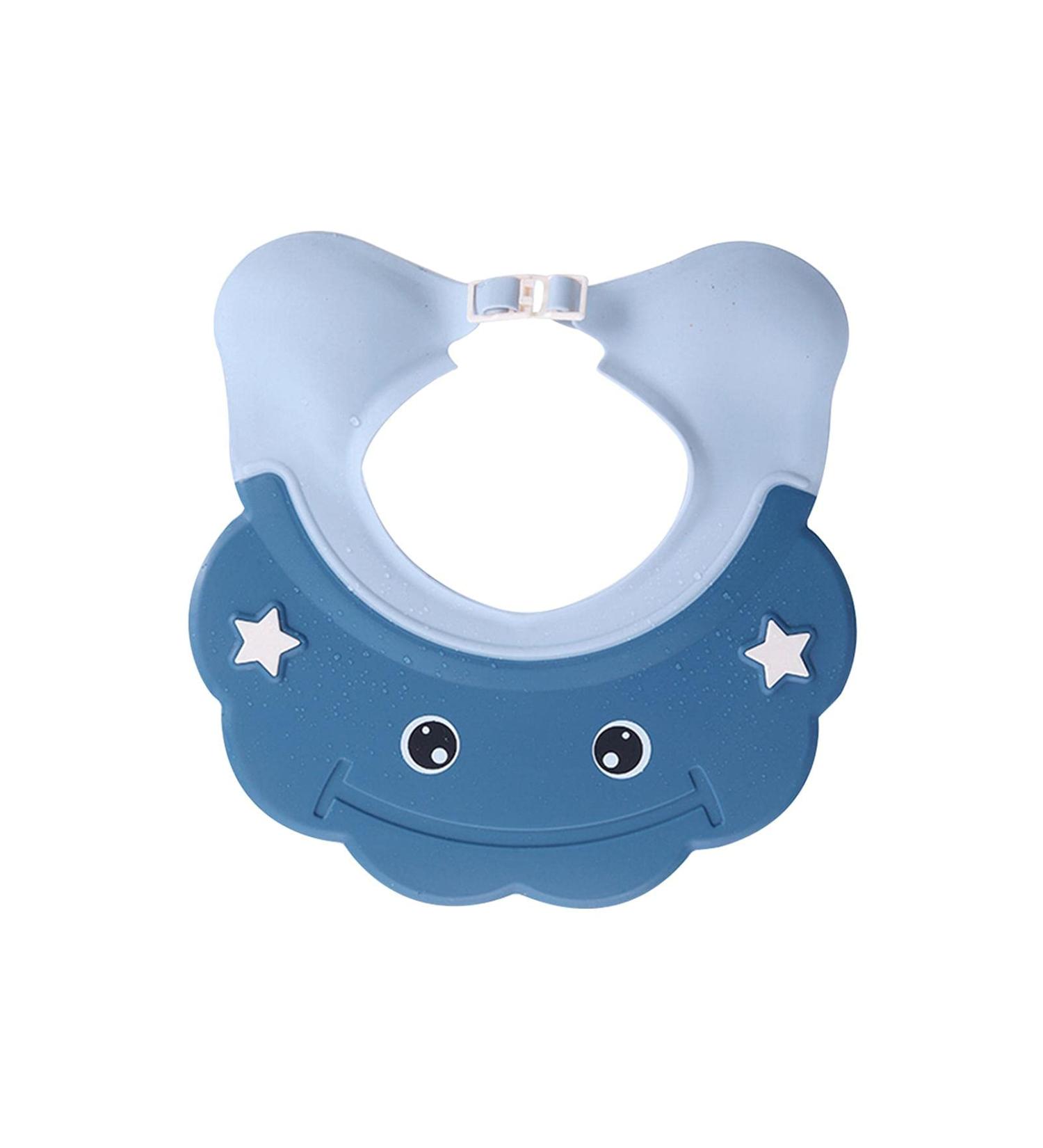 Adjustable Silicone Baby Shower Cap for Infants & Toddlers - Blue - Buy Online on GoSupps.com