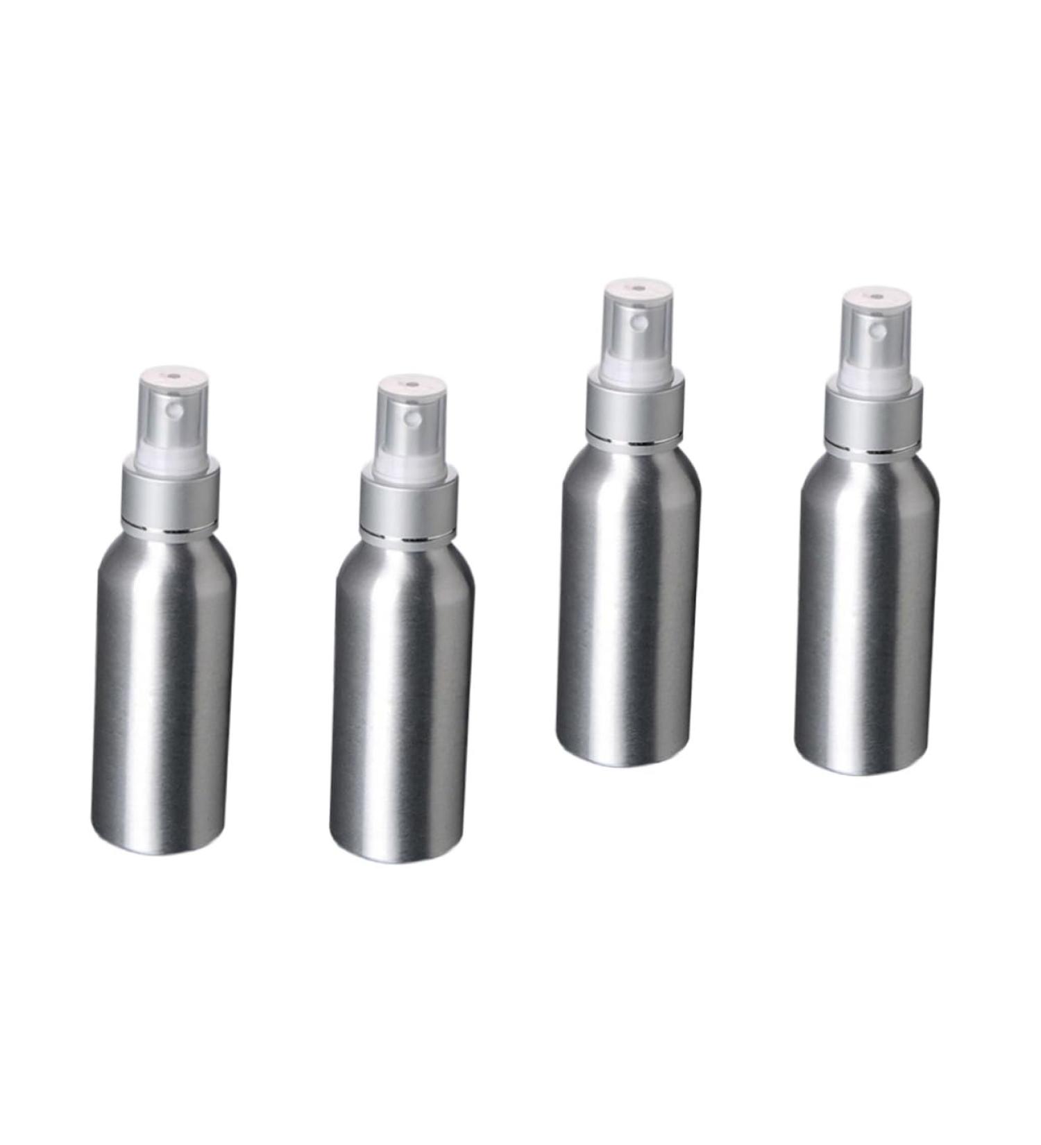 Ipetboom Mini Perfume Bottle Set - 4 Refillable Travel Spray Bottles Portable Cosmetic & Cleaning Sprayer Metal 4.1 oz Ideal for Travel & Home Use - Buy Online on GoSupps.com