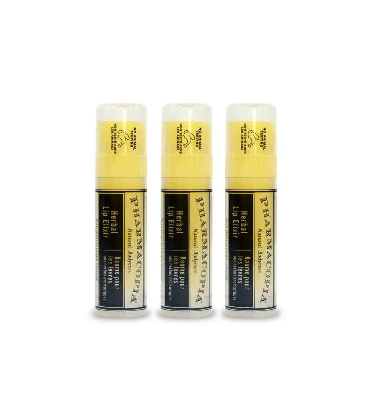 Pharmacopia Chamomile Tangerine Vegan Lip Elixir - Nourishing Vegan Herbal Lip Balm with 100% Natural and 70% Certified Organic Ingredients 0.25 Oz Pack of 3 - Buy Online on GoSupps.com