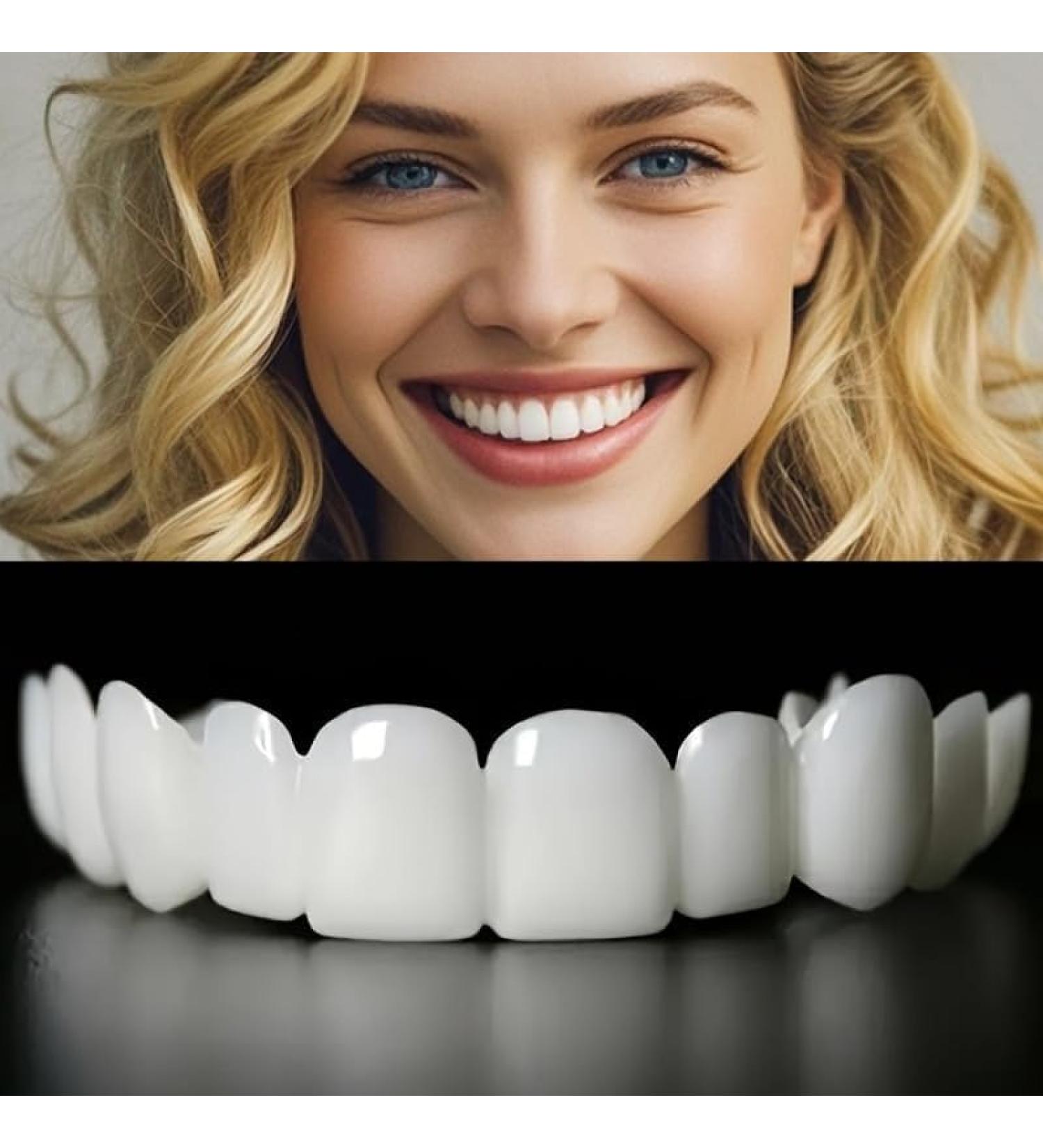 2 Pairs Top and Bottom Men's and Women's Regain Confidence Smile Temporary Nature and Comfortable Natural Shade Teeth Kits(1) - Buy Online on GoSupps.com