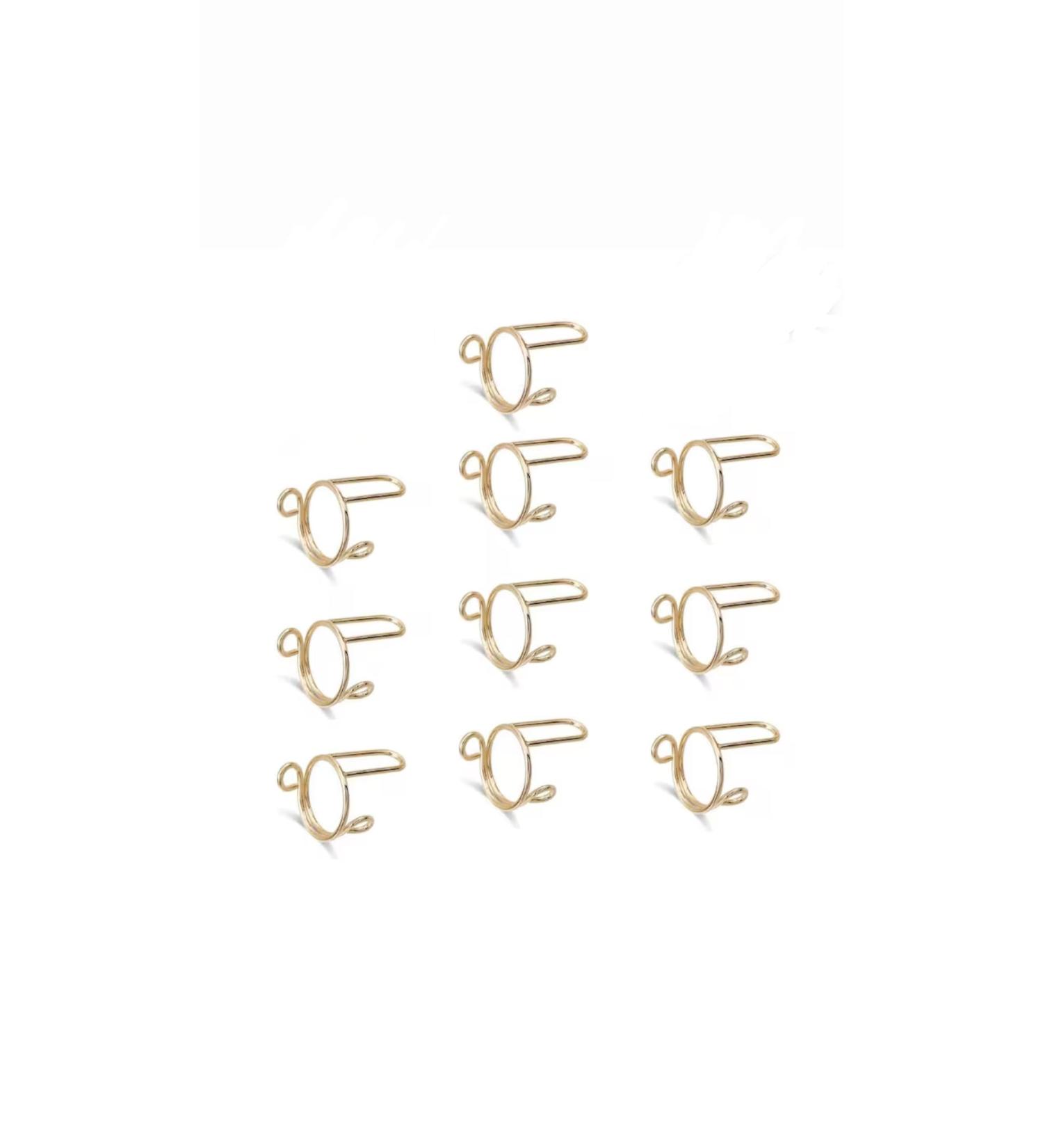 Halal Finger Nail Rings Set of 10 - Reusable and Adjustable - Gold - Buy Online on GoSupps.com