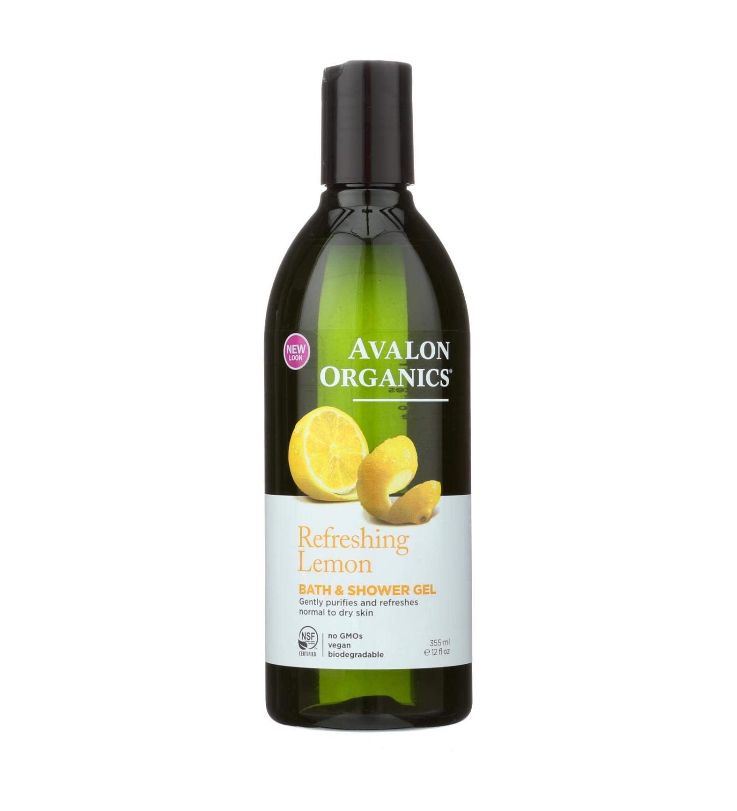 Avalon Organics Therapeutic Body Care Lemon Bath & Shower Gels 12 fl. oz. (a)