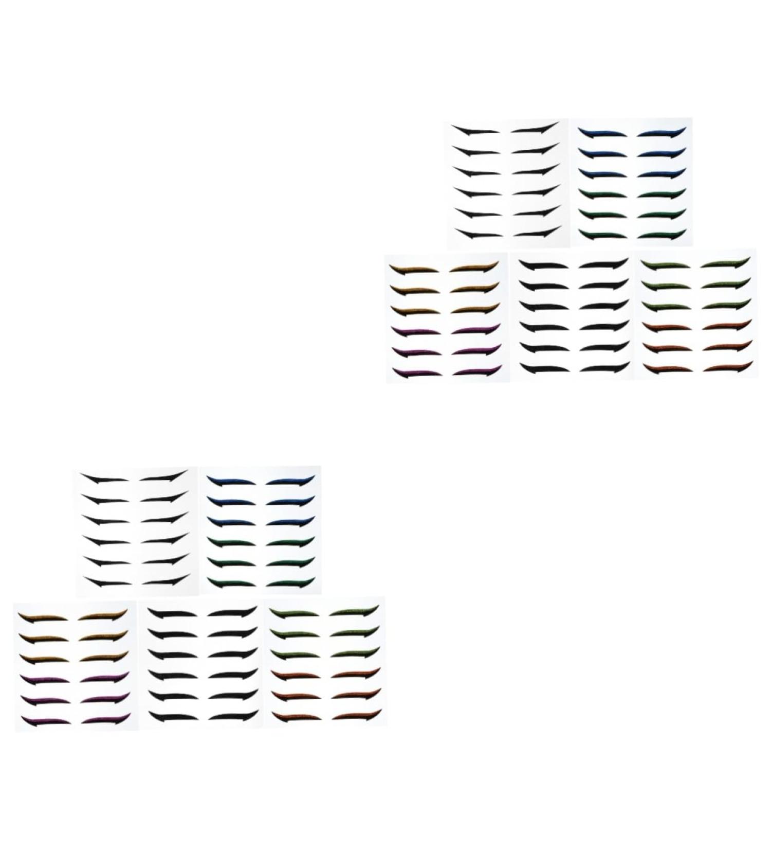 FOMIYES 72 Pairs Glitter Eyeliner Double Eyelid Styling Supplies Self- Eyeliner Stickers Flash Applique Miss - Buy Online on GoSupps.com