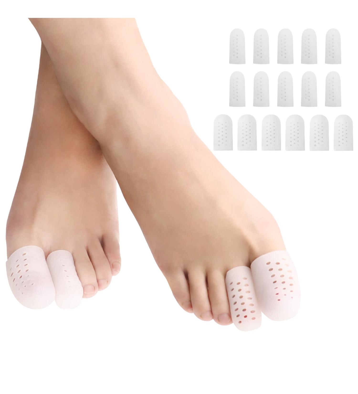 Toe Protection Silicone Caps - 16 PCS Large & Small Breathable Prevent Blisters Calluses & Corns - Unisex Toe Care - Buy Online on GoSupps.com