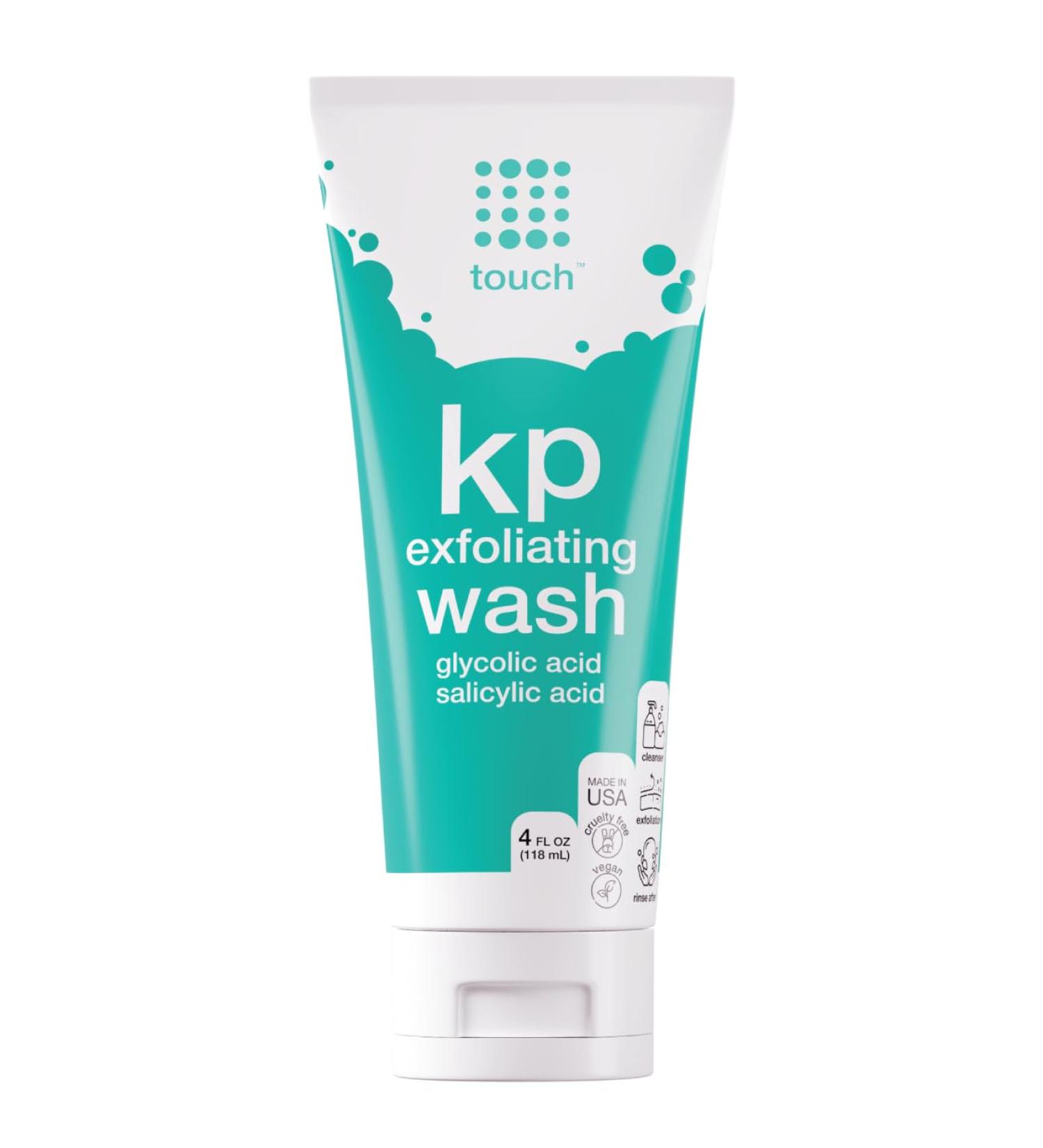 Touch Keratosis Pilaris Exfoliating Body Wash - 15% Glycolic Acid Aloe Vera & Hyaluronic Acid for KP - 4oz International Shipping - Buy Online on GoSupps.com