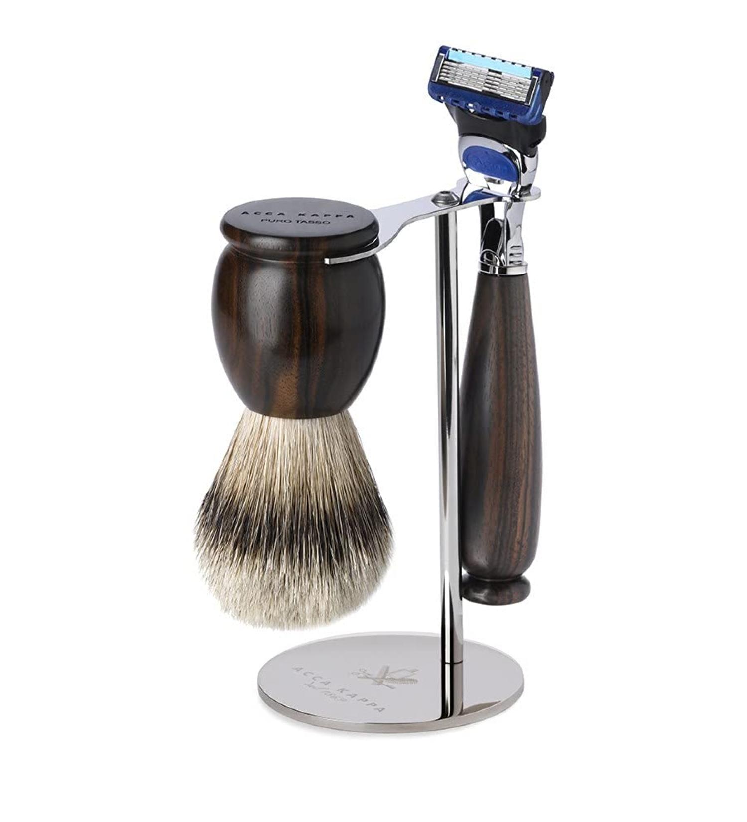 Acca Kappa Shaving Brush & Razor Gillette Fusion Wood Ebony Acca Kappa 300 g
