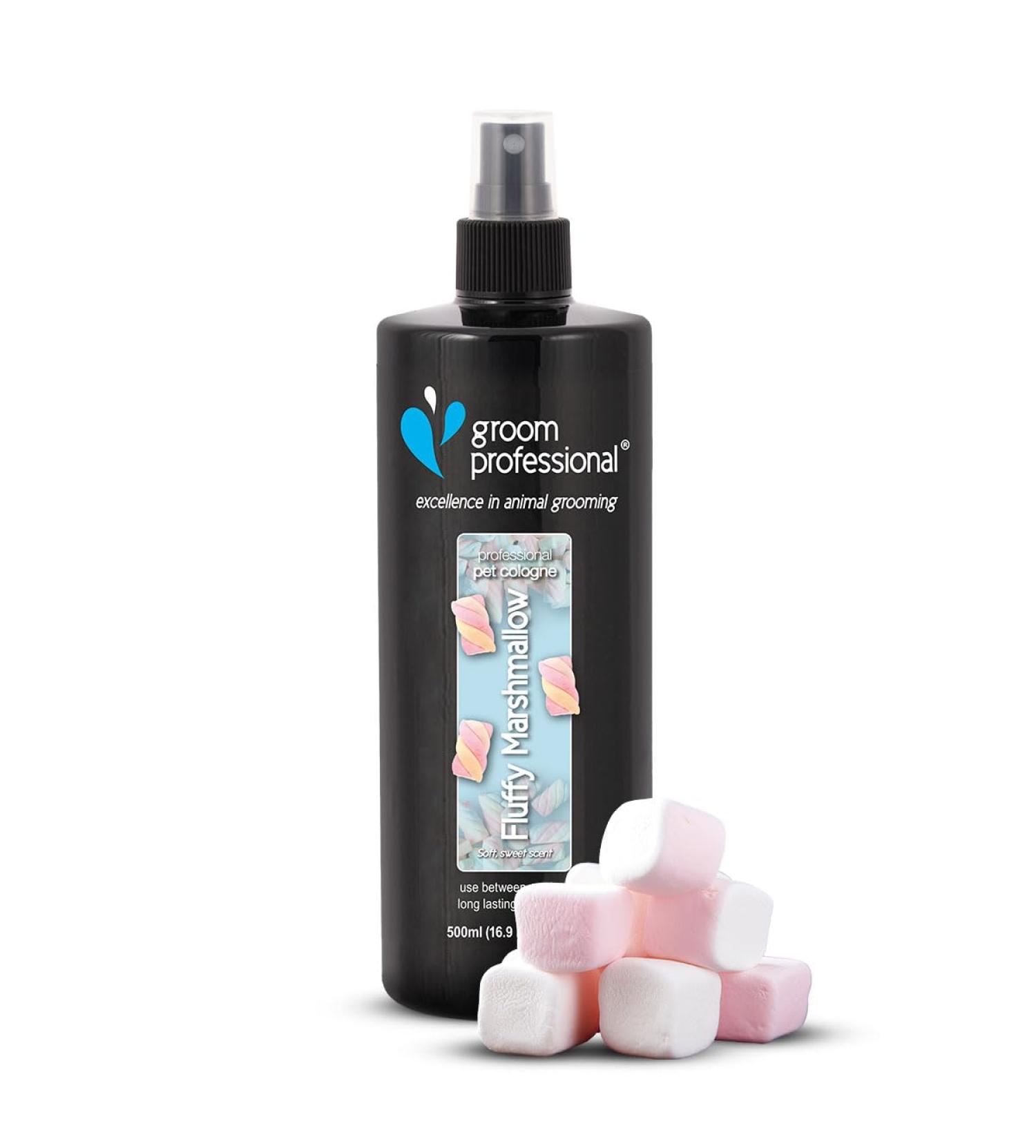 GROOM PROFESSIONAL Fluffy Marshmallows Dog Cologne Spray - Dog Perfume Spray - Dog Spray for Smelly Dogs - Sweet and Dreamy Scent for Pets - Perfect for Between Washes 500ml 500 ml - Buy Online on GoSupps.com