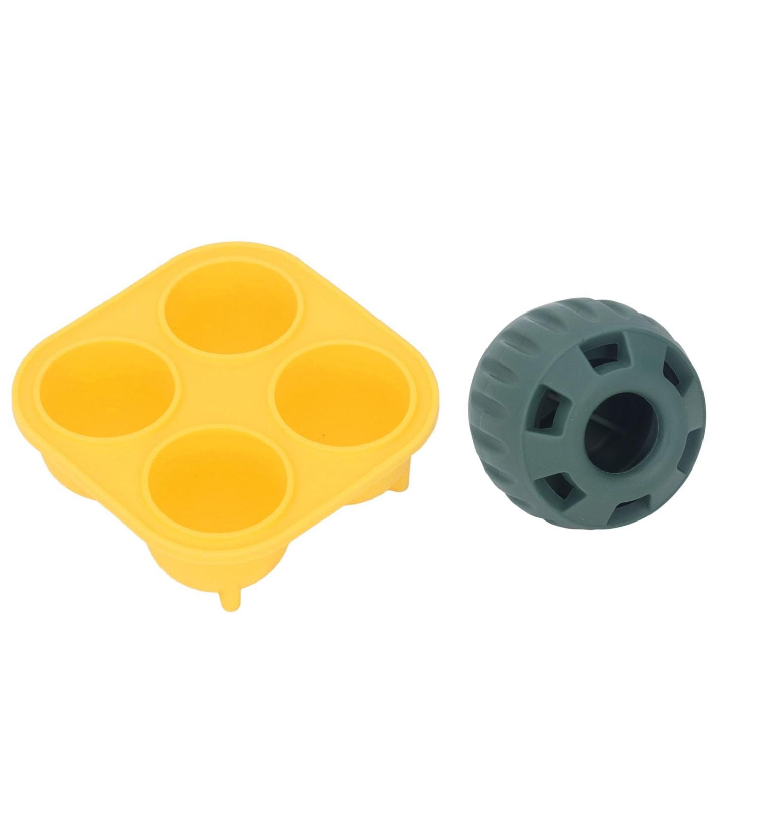 2pcs Puppy Treat Tray Mold Reusable Dog Fillable Treat Tay for Small Dogs Easy to Fill with Wet FoodYogurtPeanut Butter (Yellow Quadrate Green Round) - Buy Online on GoSupps.com