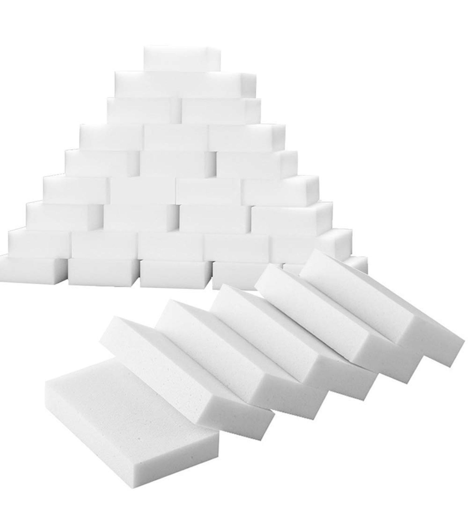 Cleaning Magic Sponge Eraser Melamine Cleaner Multi-Functional Foam White(50PCS) for Car Kitchen Bathroom (50pcs) - Buy Online on GoSupps.com