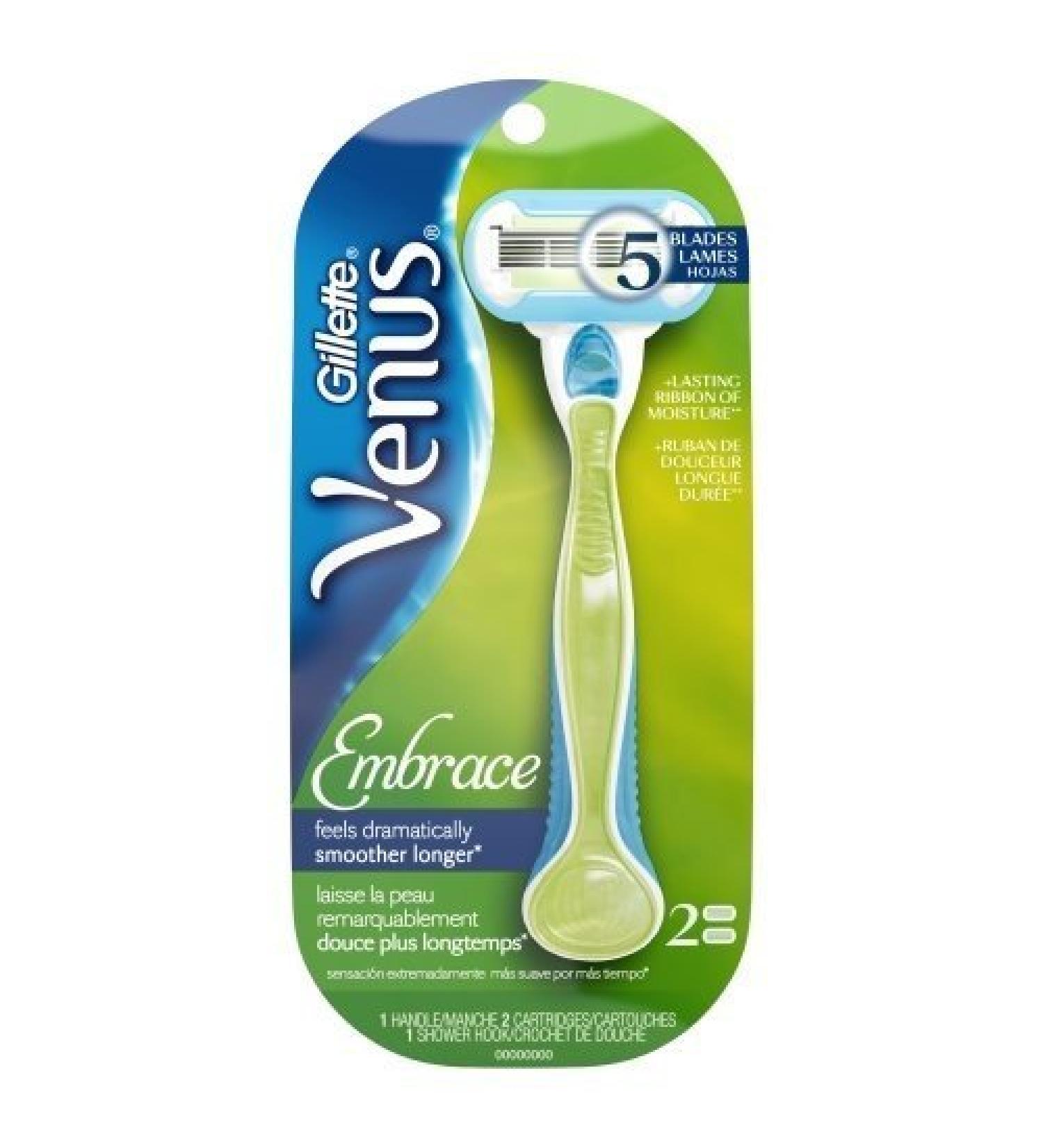 Gillette Womens Venus Embrace Razor + 2-Cartridges