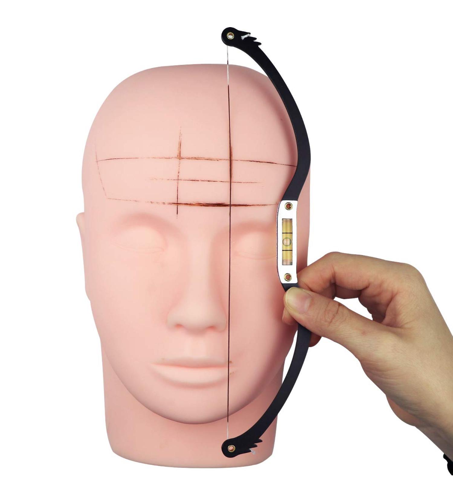 Guapa Eyebrow Marker Ruler & Leveler | Brow Mapping Tool Kit with Bow & String | Mapping Thread for Shaped Brows | Permanent Makeup & Tattoo | Black - Buy Online on GoSupps.com