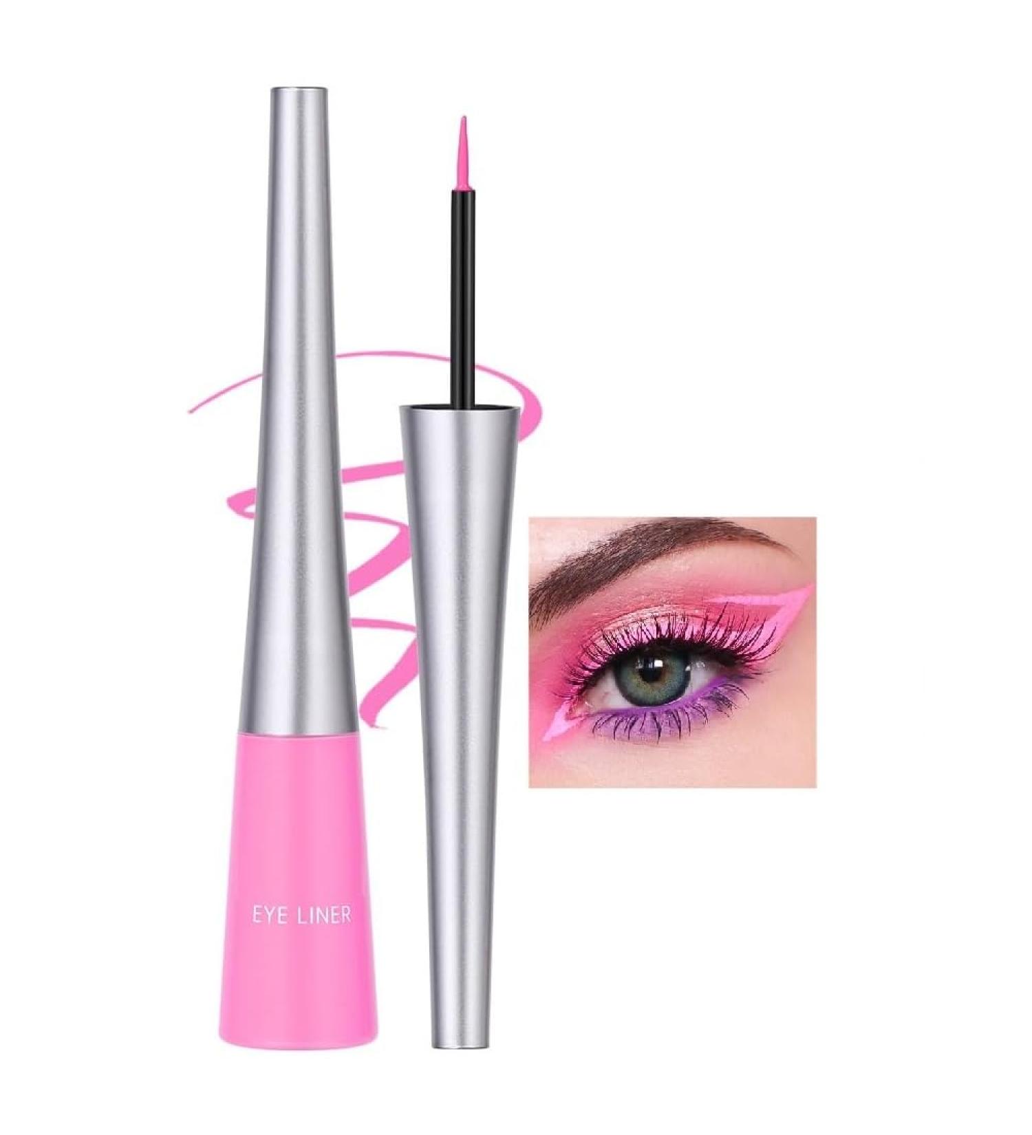  Beliky Girl 10-Color Liquid Eyeliner Quick-Drying Matte Eyeliner Long-Lasting Waterproof Smear-Free Colored Gel Eyeliner Highly Pigmented Candy Elf Liquid Eyeliner Pink - Buy Online on GoSupps.com