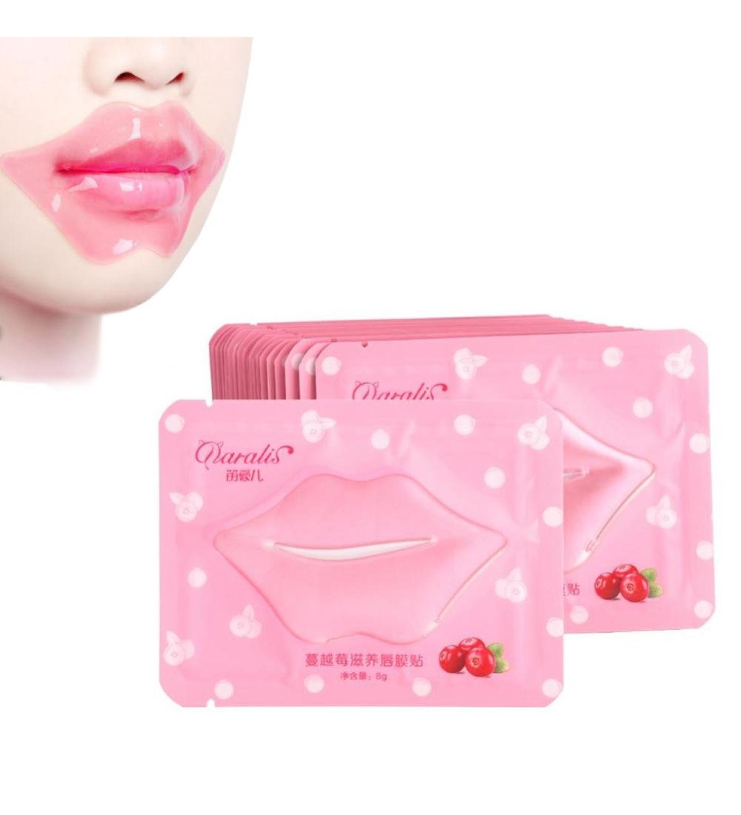 20pcs Cranberry Crystal Lip Mask - Natural Collagen Peeling & Moisturizing Lip Care for Beauty - Buy Online on GoSupps.com