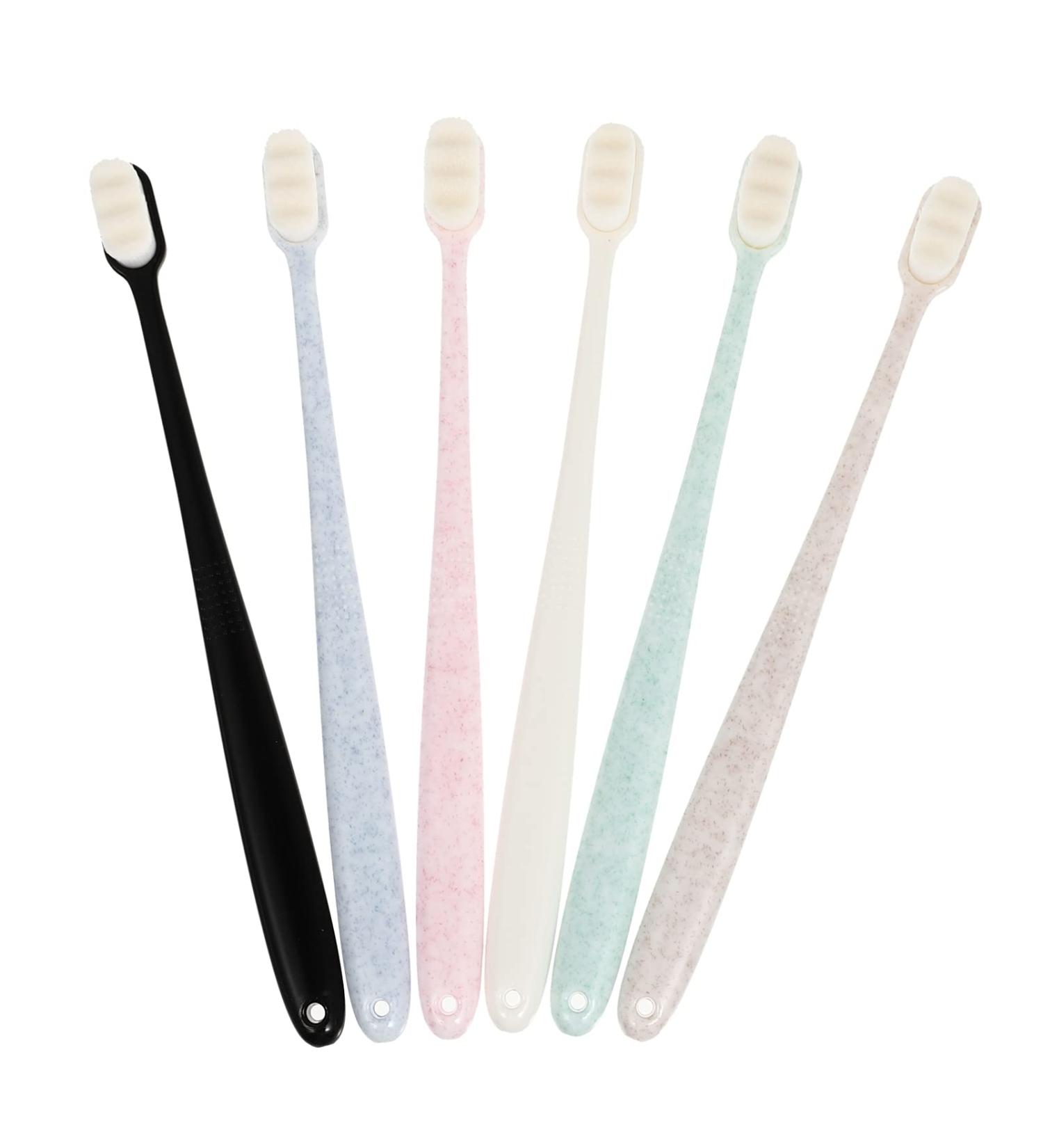 Lurrose 6-Pack Silicone Toothbrush Prosthesis Cleaning Brush - Gentle on Sensitive Gums Ideal for Kids & Household Use - Buy Online on GoSupps.com