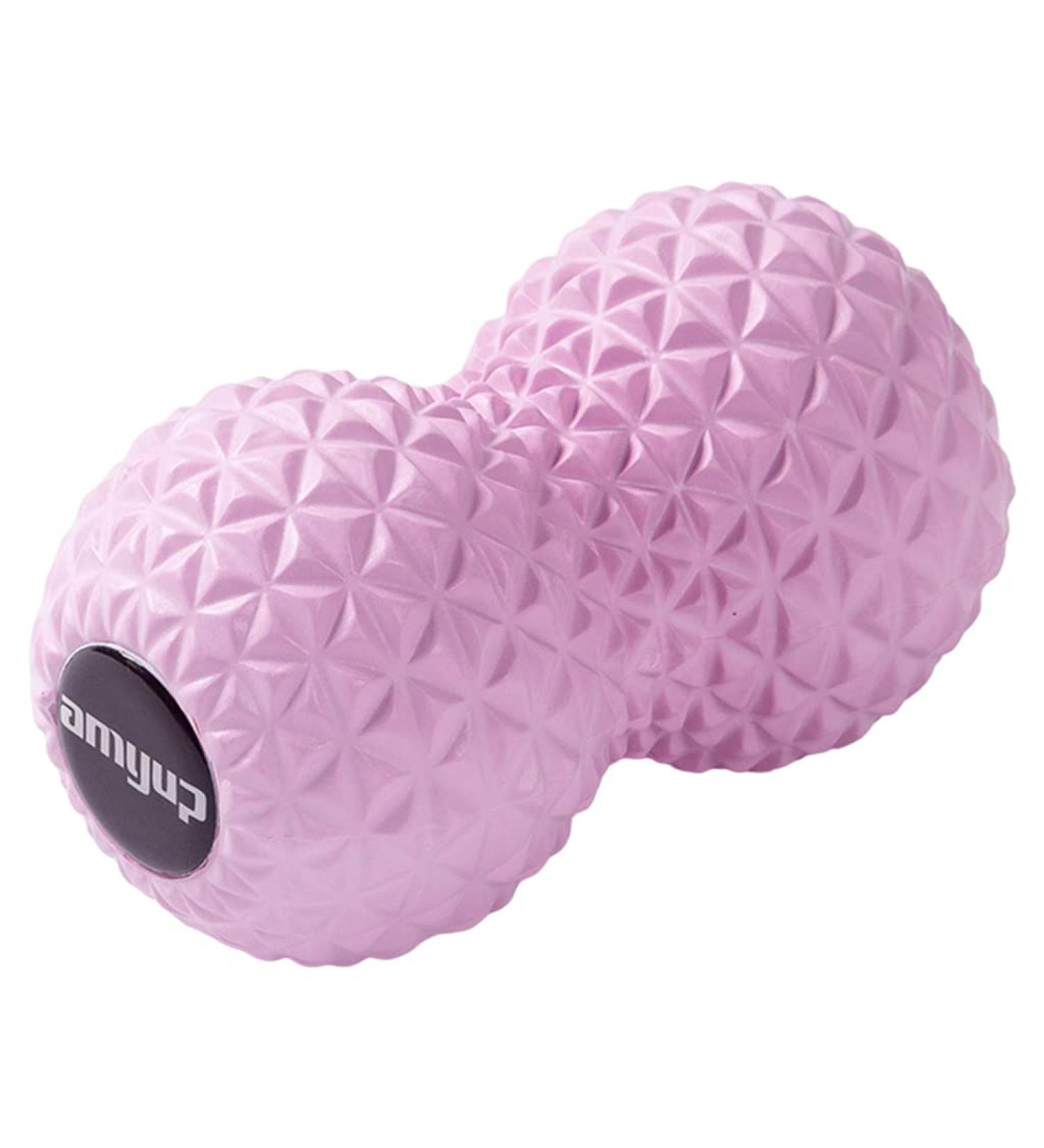 Peanut Massage Ball - Double Lacrosse Self Massage Roller for Back Foot & Neck - Pink 9x17cm - Buy Online on GoSupps.com