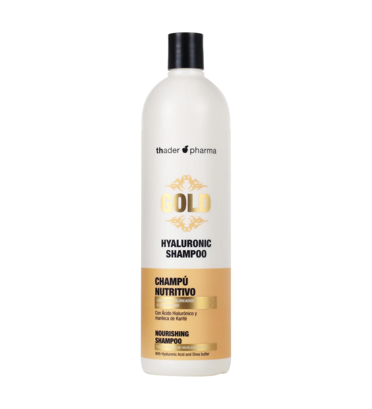 Thader Th Pharma Hyaluronic Gold Nourishing Shampoo for Colored Dried or Damaged Hair 1000 ml - Buy Online on GoSupps.com