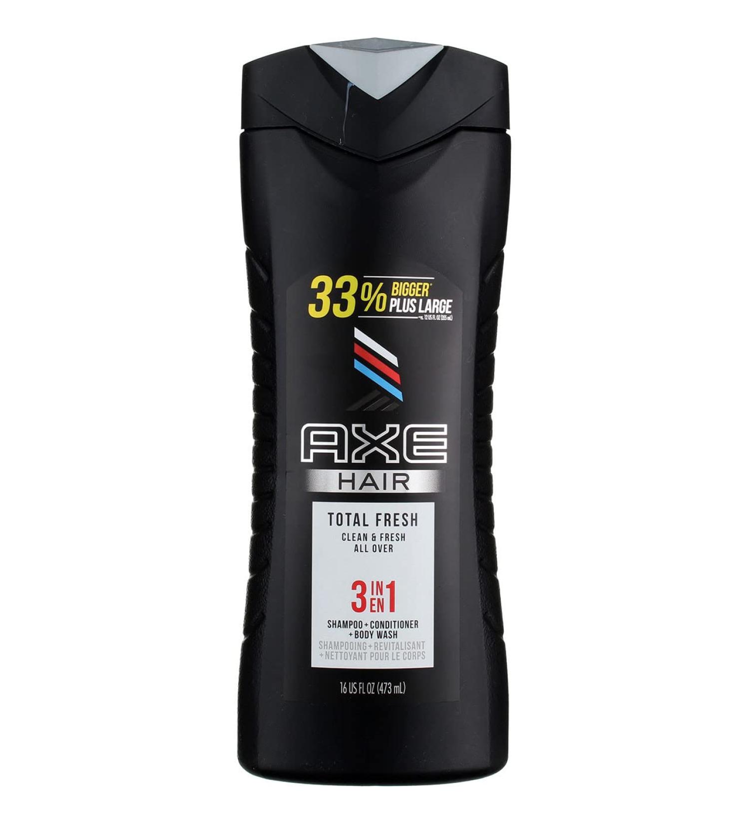 Axe Total Fresh 3-in-1 Shampoo + Conditioner + Body Wash, 16 oz (Pack of 2) - Buy Online on GoSupps.com