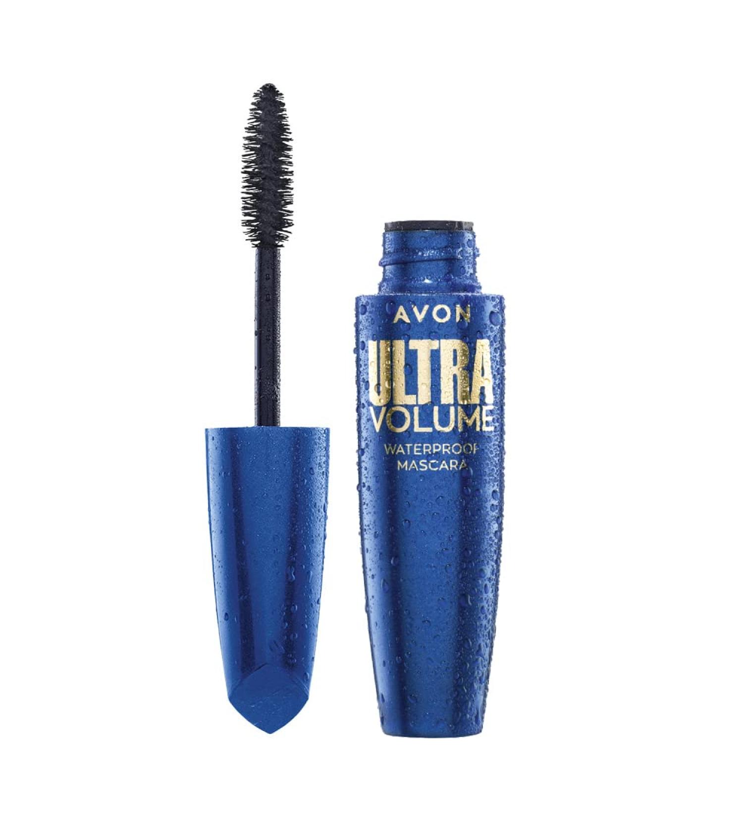 Avon Cosmetics Ltd Avon Ultra Volume Waterproof Mascaara Blackest Black with exclusive amplifibre technology for the full volume of eyelashes that lasts all day 10 ml - Buy Online on GoSupps.com